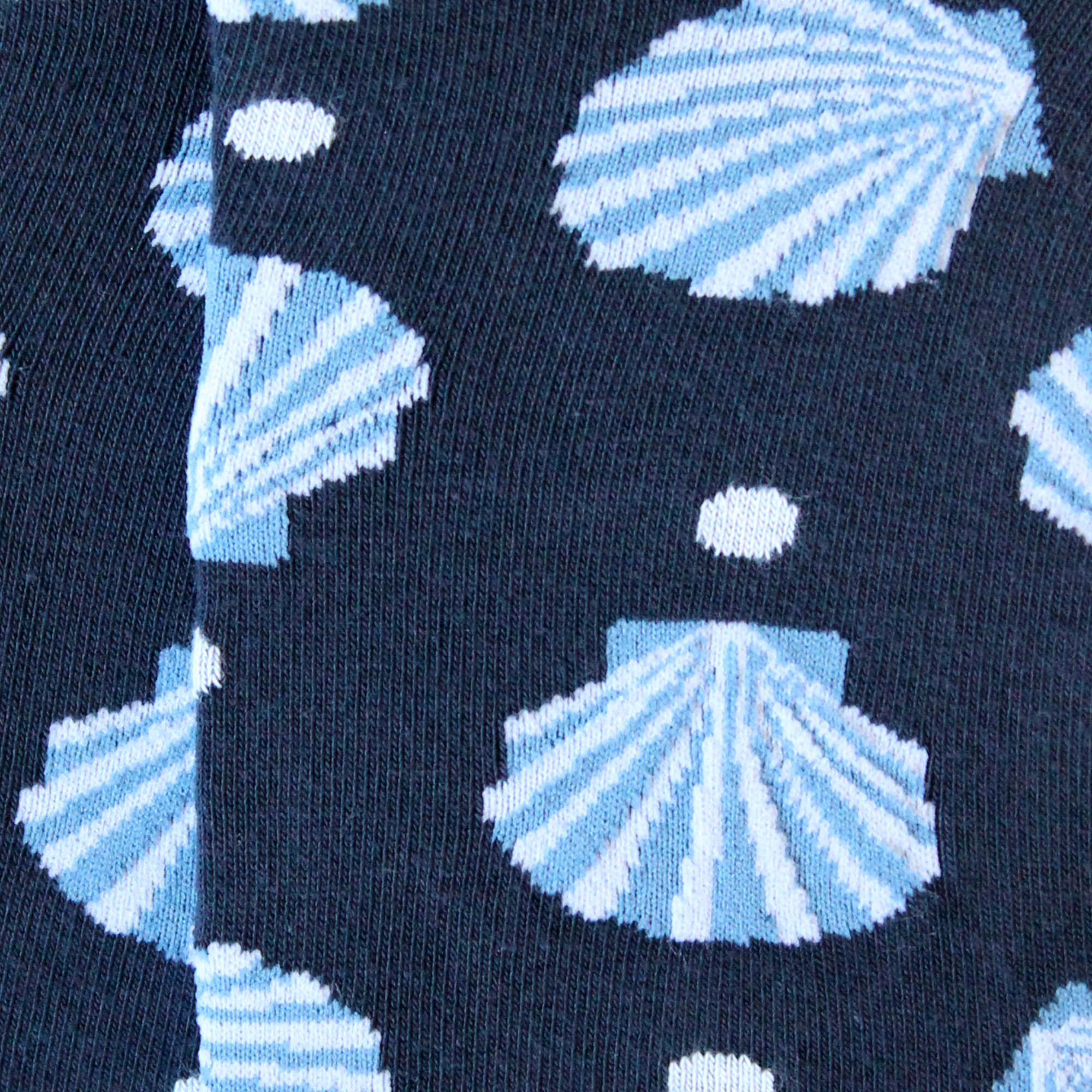 Mini-socquettes en coton Bleu marine - Coquille Saint-Jacques