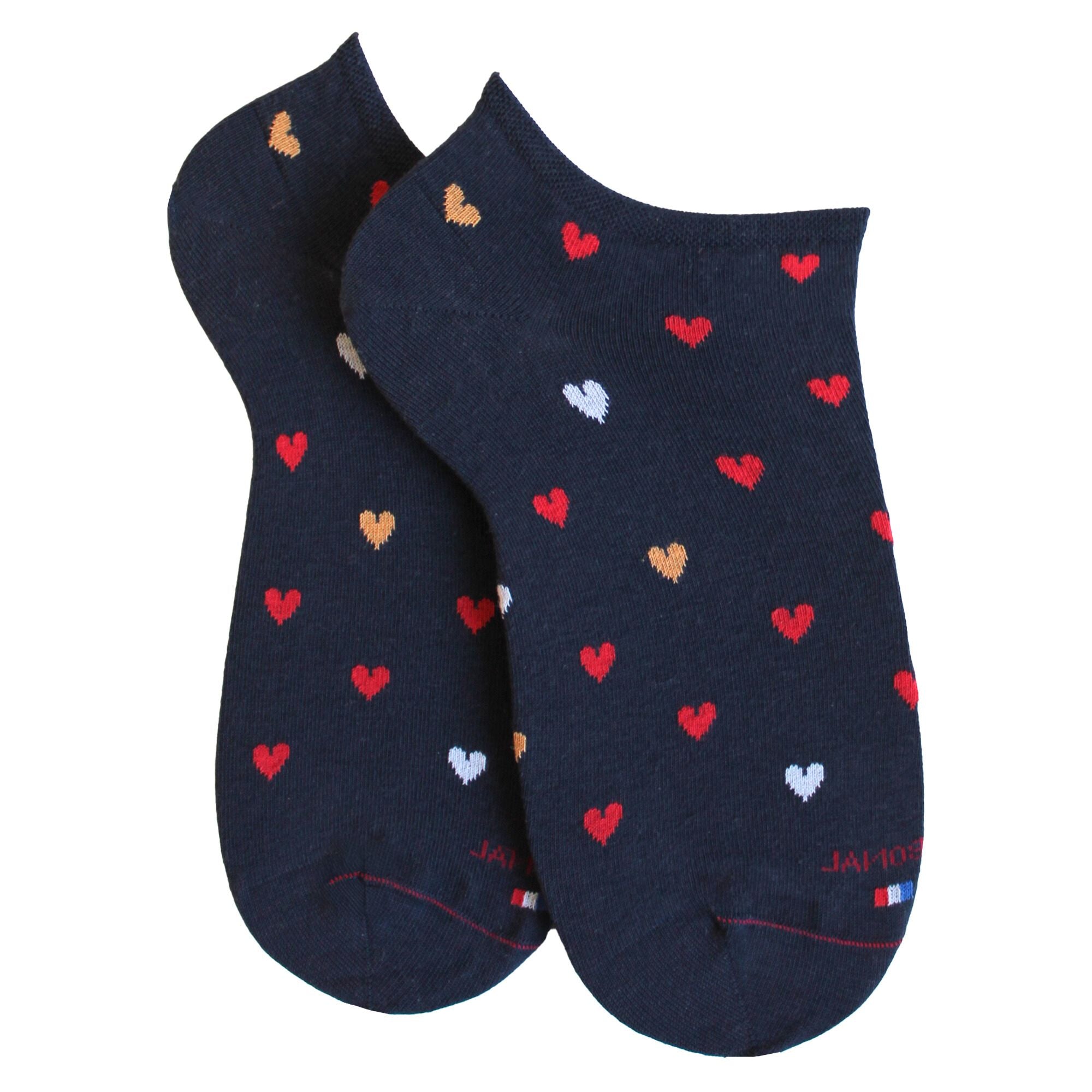 Mini-socquettes en coton Bleu marine - Coeurs