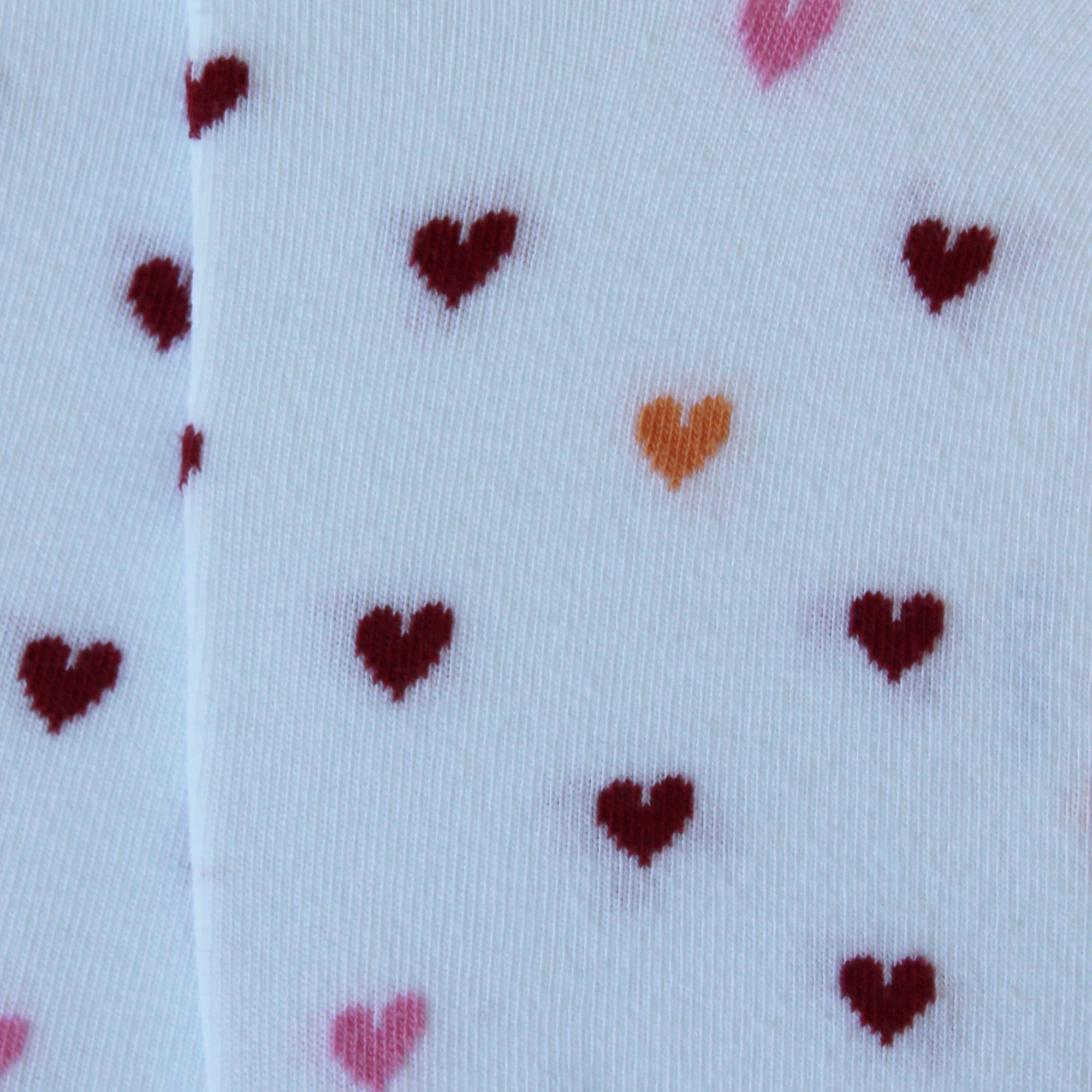 Mini-socquettes en coton Blanc - Coeurs