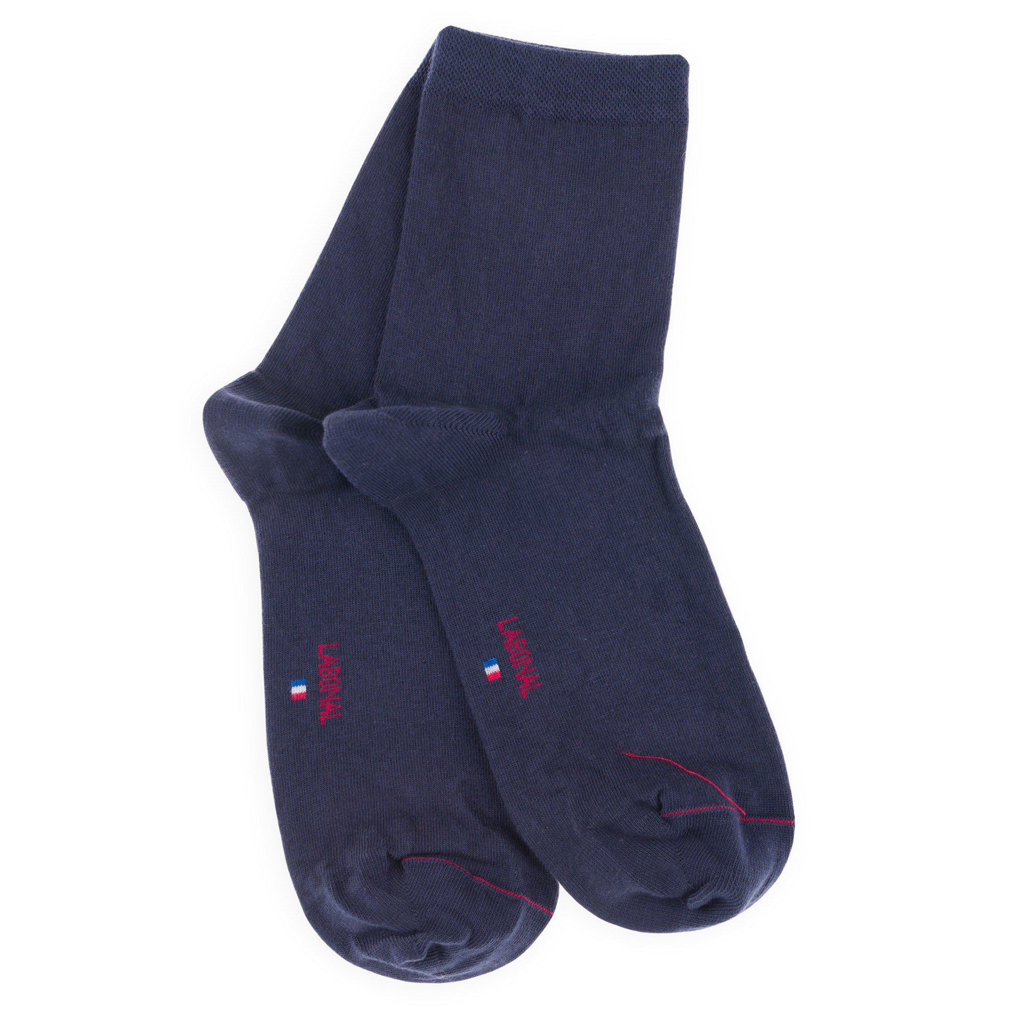 Socquettes en coton Marine - Unies jersey