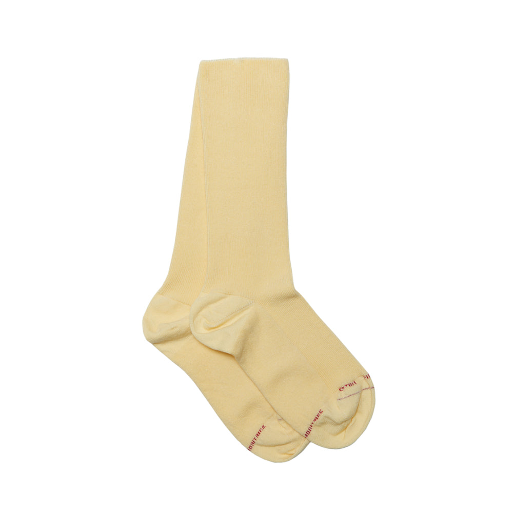 Chaussettes Non Comprimantes en coton Jaune - Unies