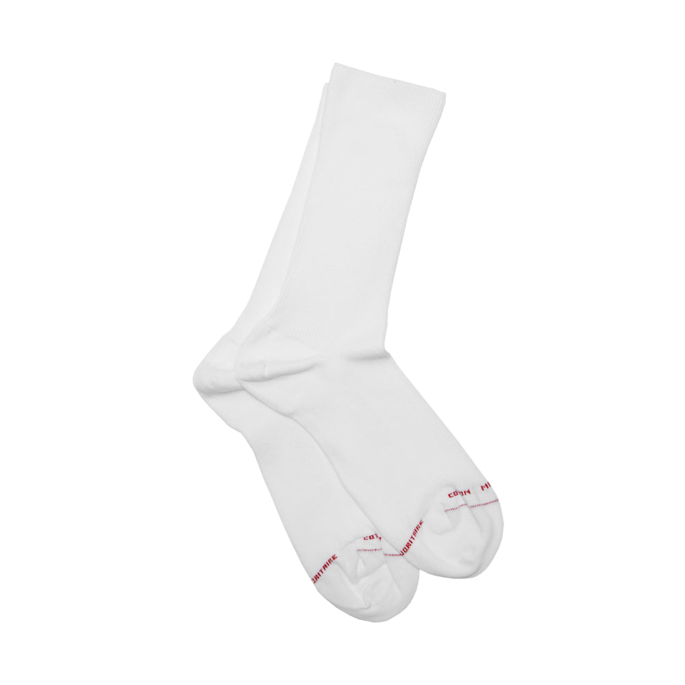 Chaussettes Non Comprimantes en coton Blanc - Unies