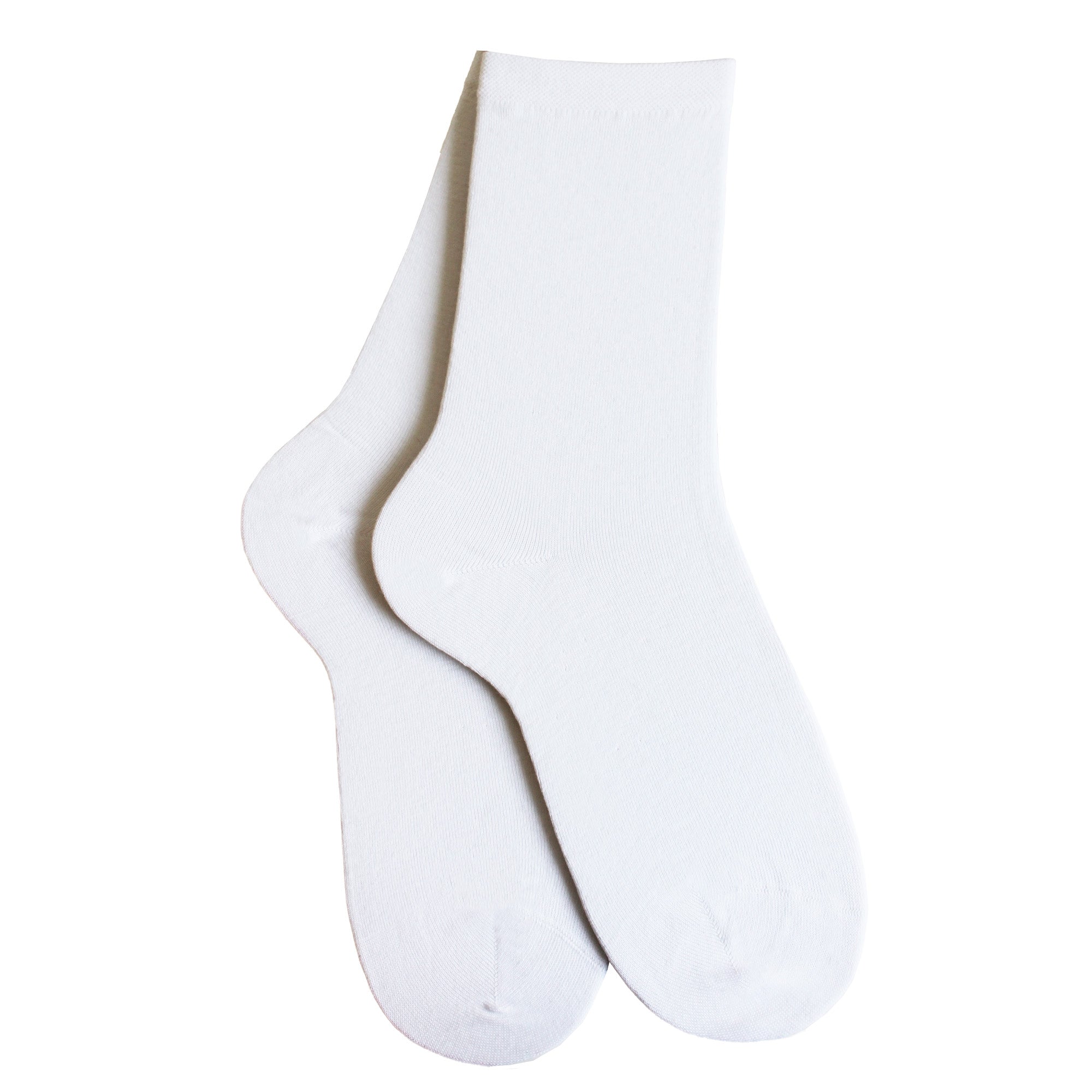 Chaussettes en coton fin blanc - Unies jersey