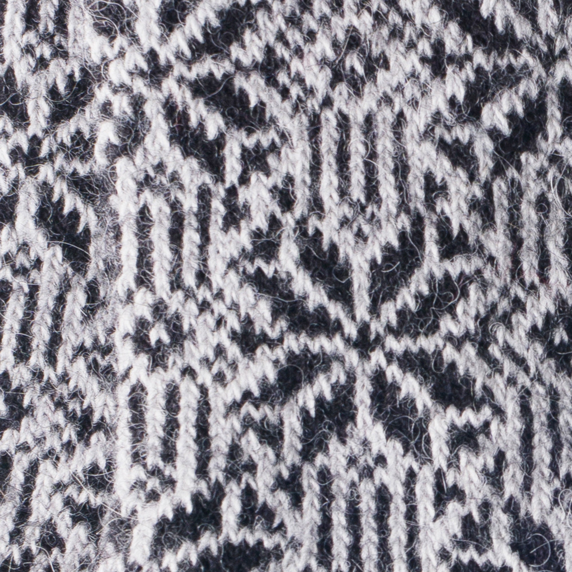 Chaussettes alpaga épaisses Noir - Style Norvégien bicolore