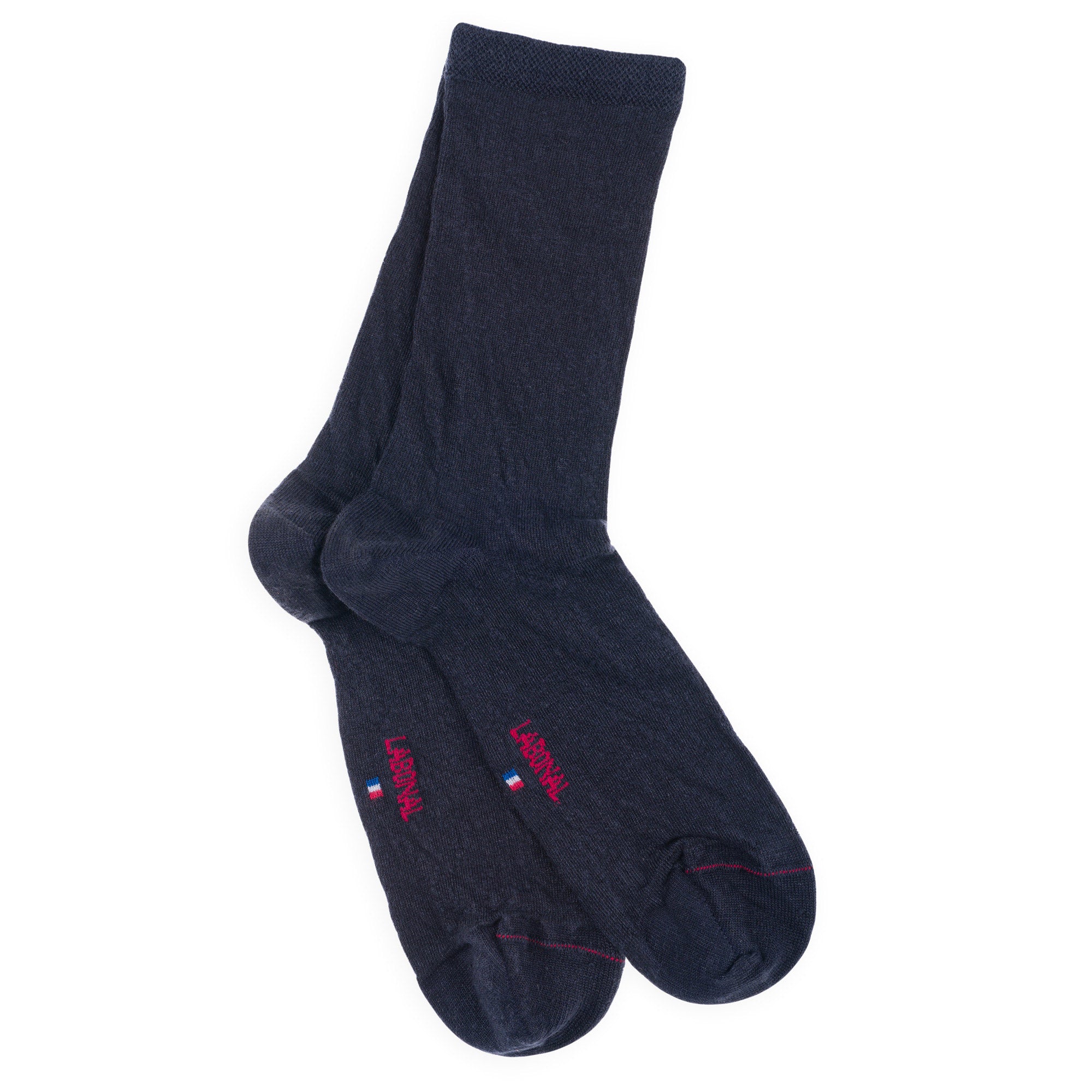 Chaussettes en lin Marine - Unies jersey