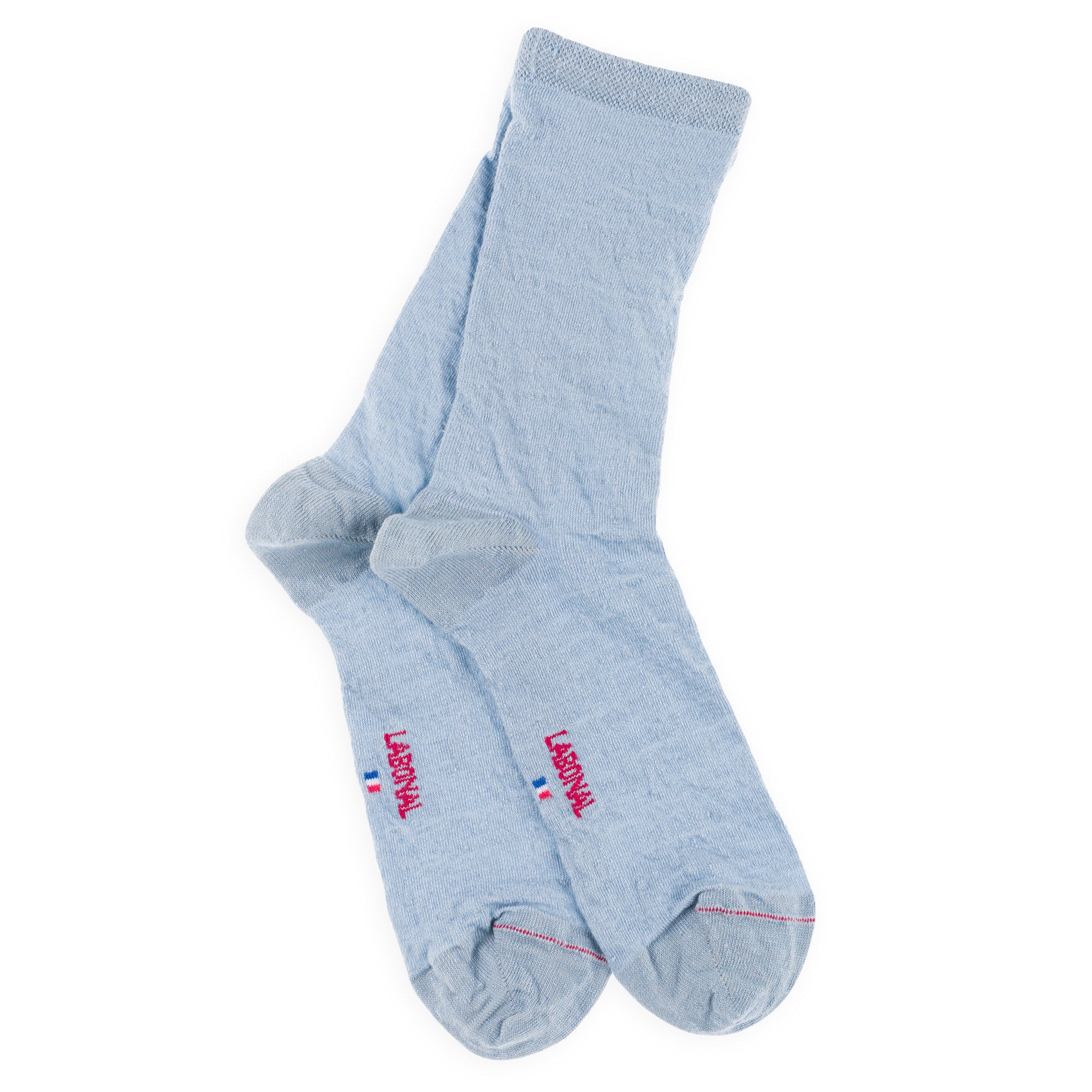 Chaussettes en lin Bleu ciel - Unies jersey
