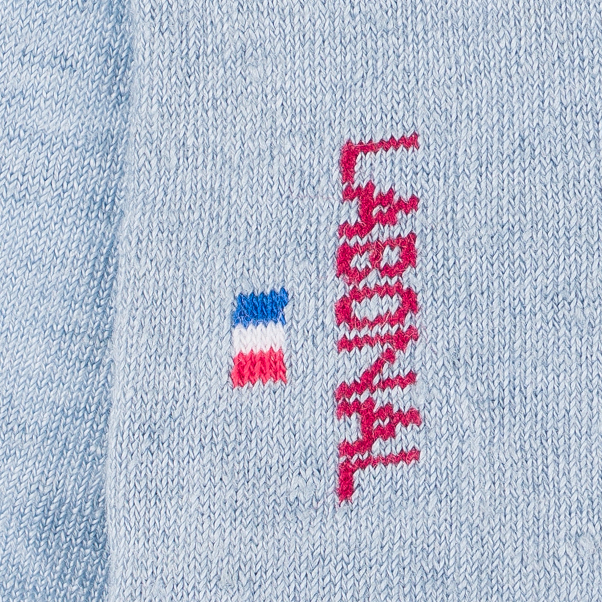 Mini-socquettes en lin Bleu ciel - Unies jersey