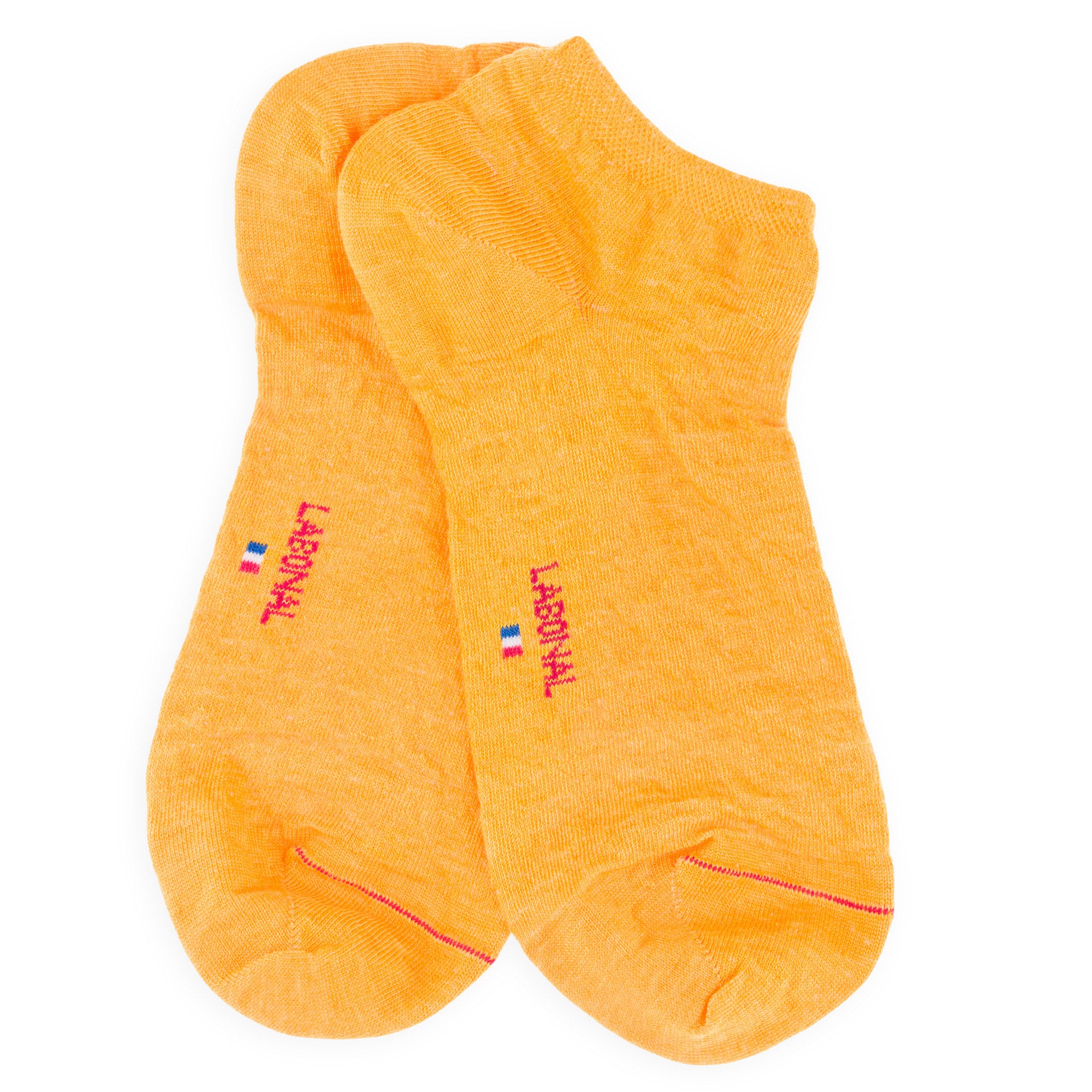Mini-socquettes en lin Jaune - Unies jersey