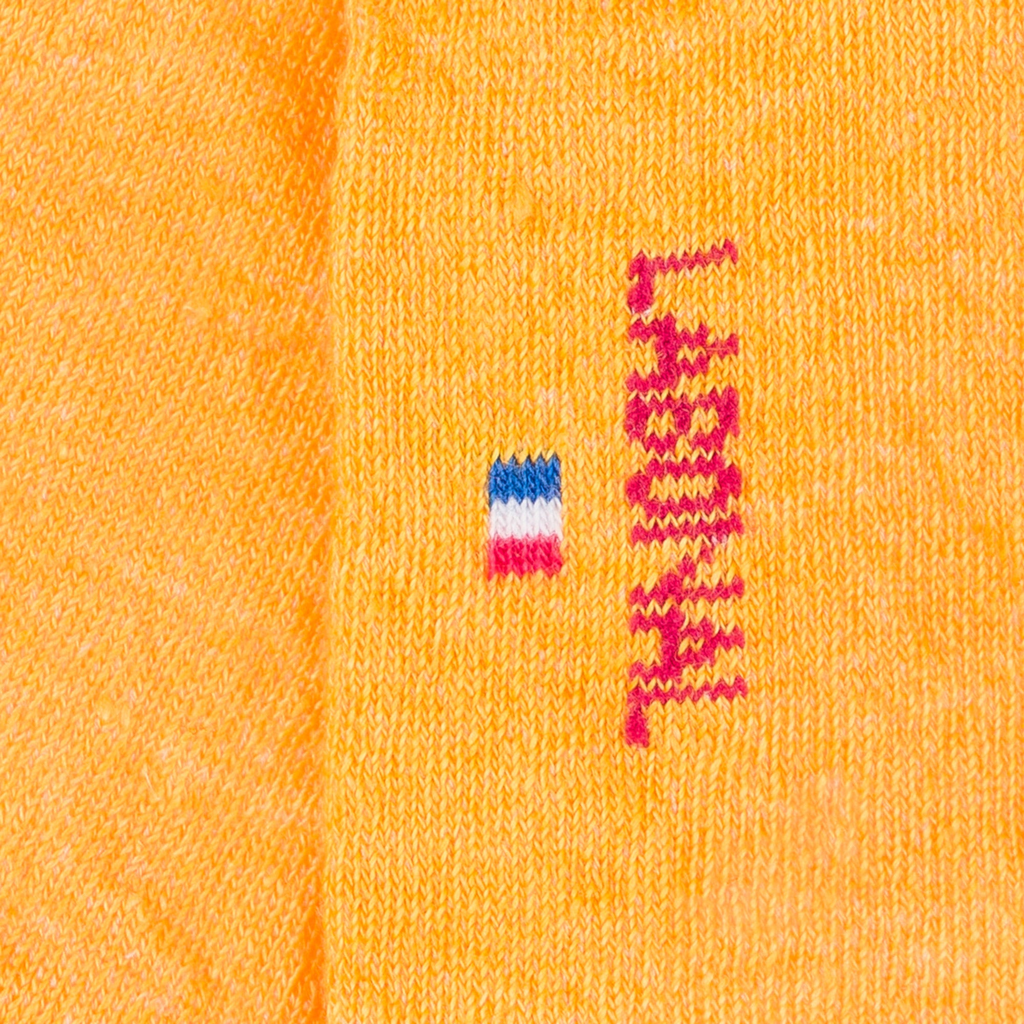 Mini-socquettes en lin Jaune - Unies jersey
