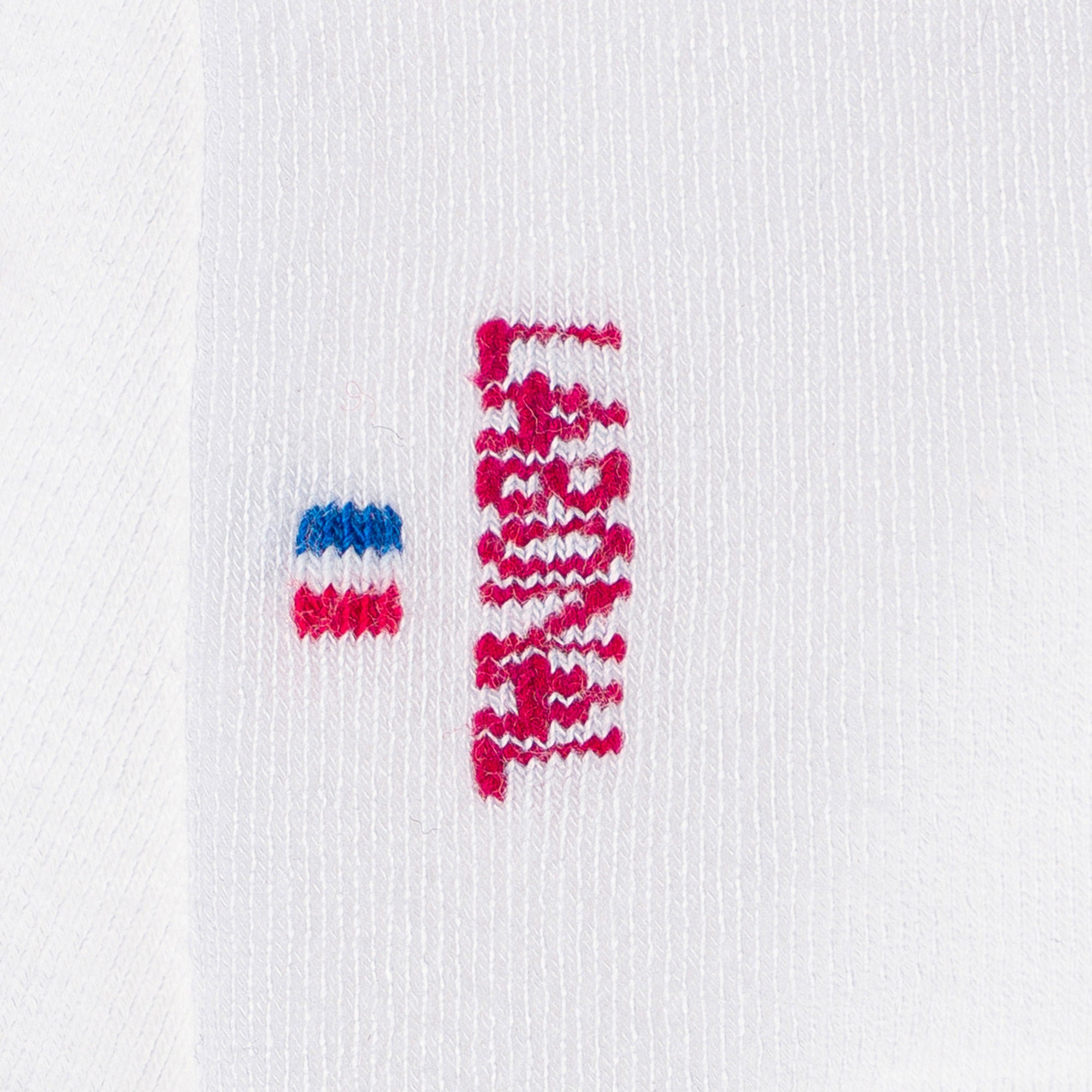Mini-socquettes en bambou Blanc & Marine - Unies jersey