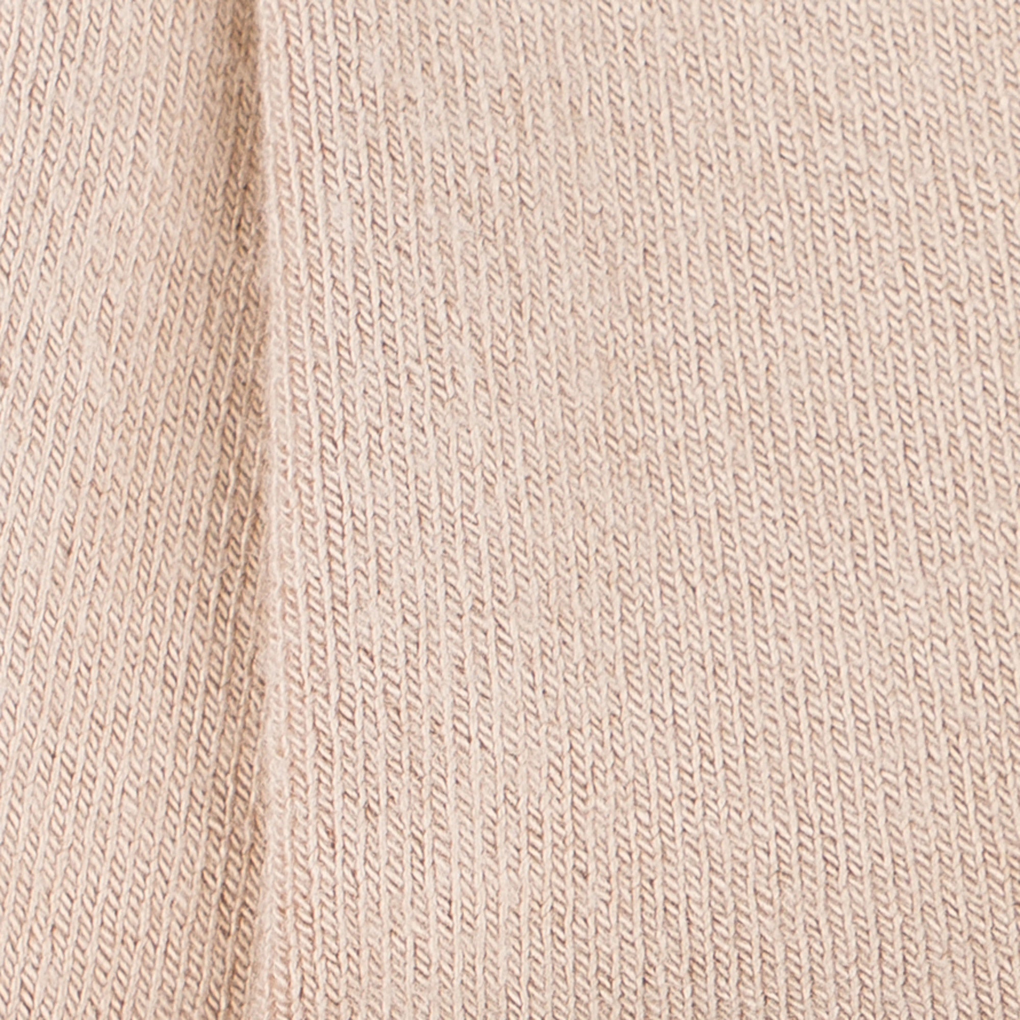 Socquettes en bambou Beige - Unies jersey roulottées