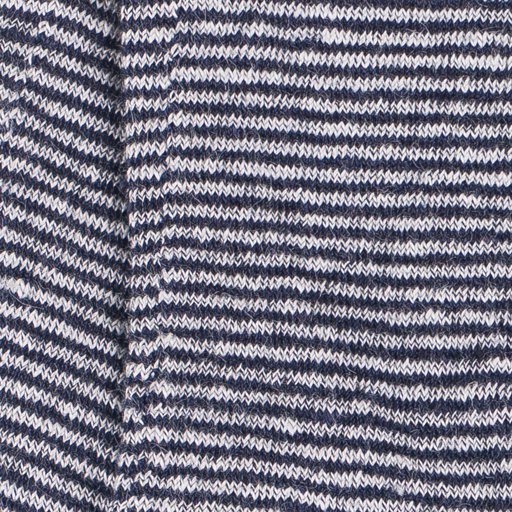 Socquettes en lin Marine - Rayures bicolores