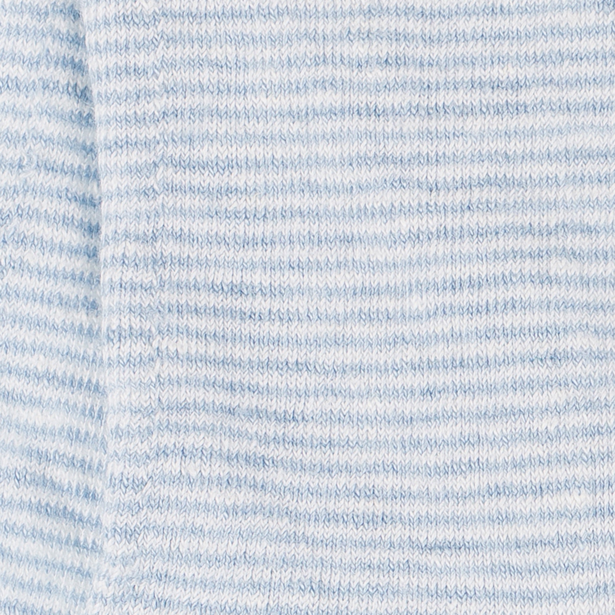 Socquettes en lin Bleu ciel - Rayures bicolores