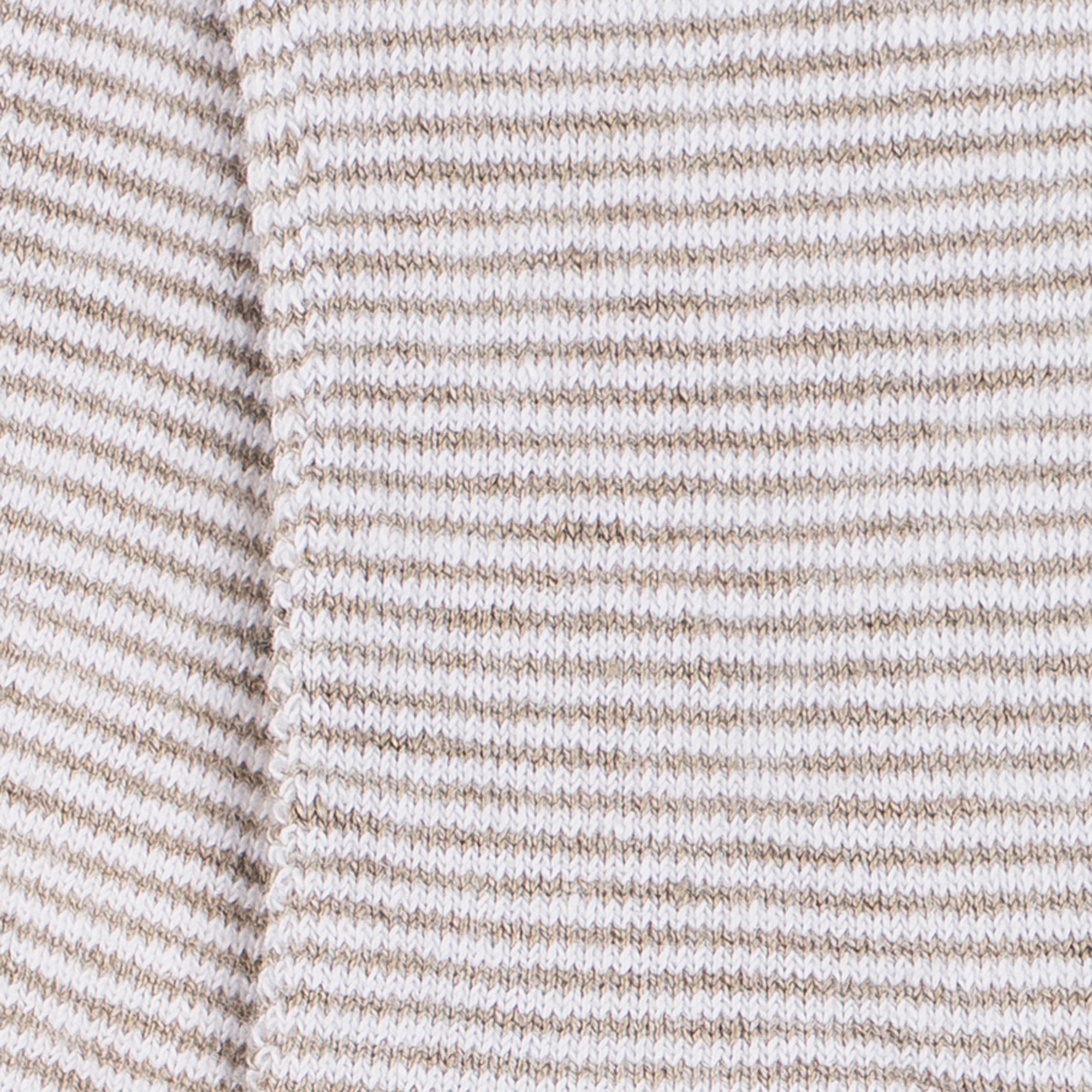 Socquettes en lin Taupe - Rayures bicolores