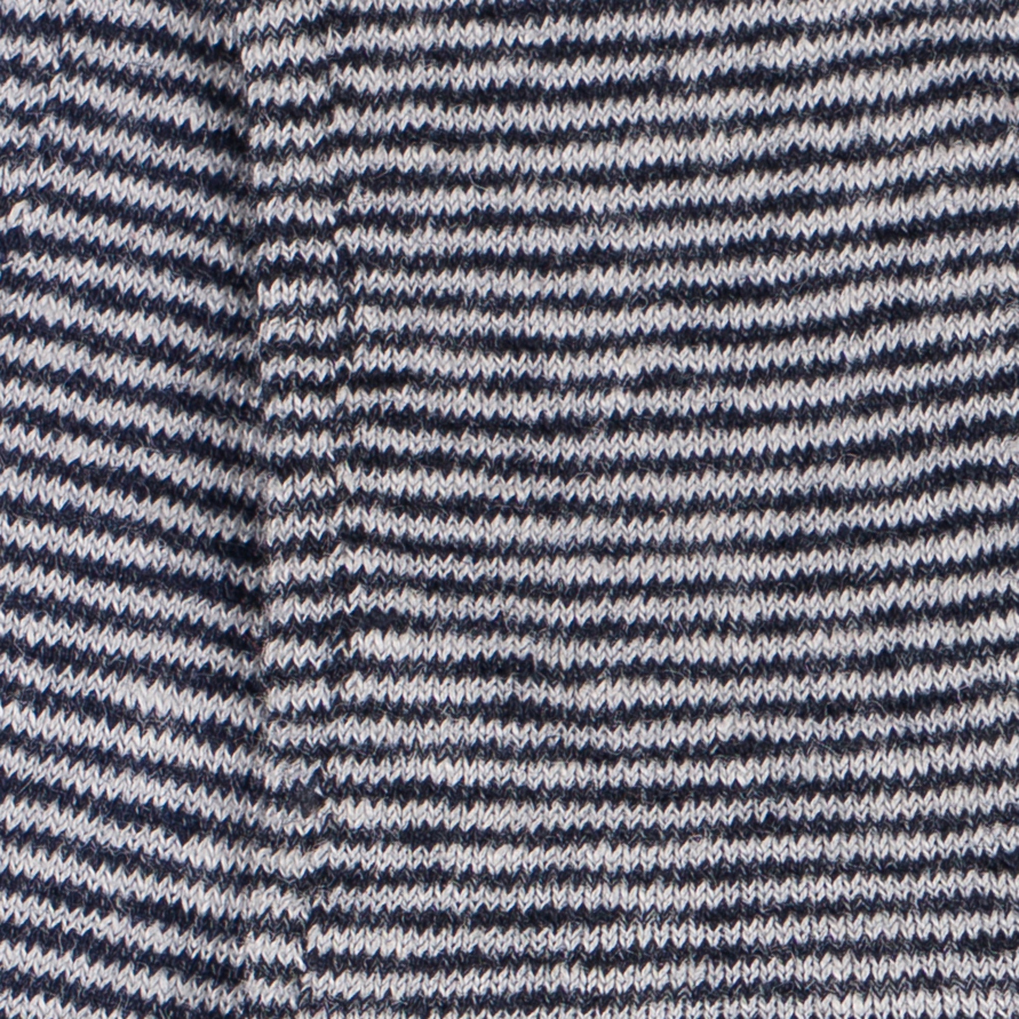 Socquettes en lin Blanc & Marine - Rayures bicolores