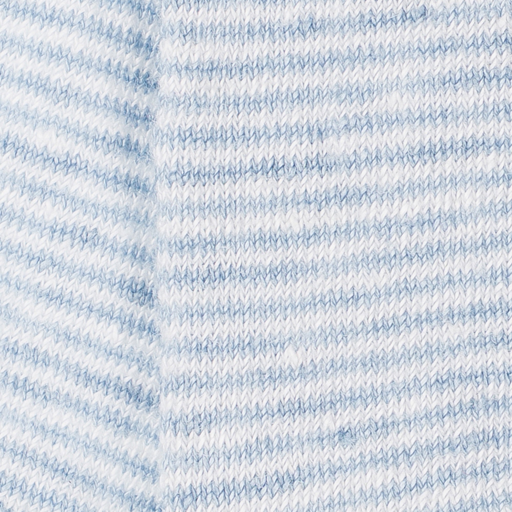 Mini-socquettes en lin Bleu ciel - Rayures bicolores