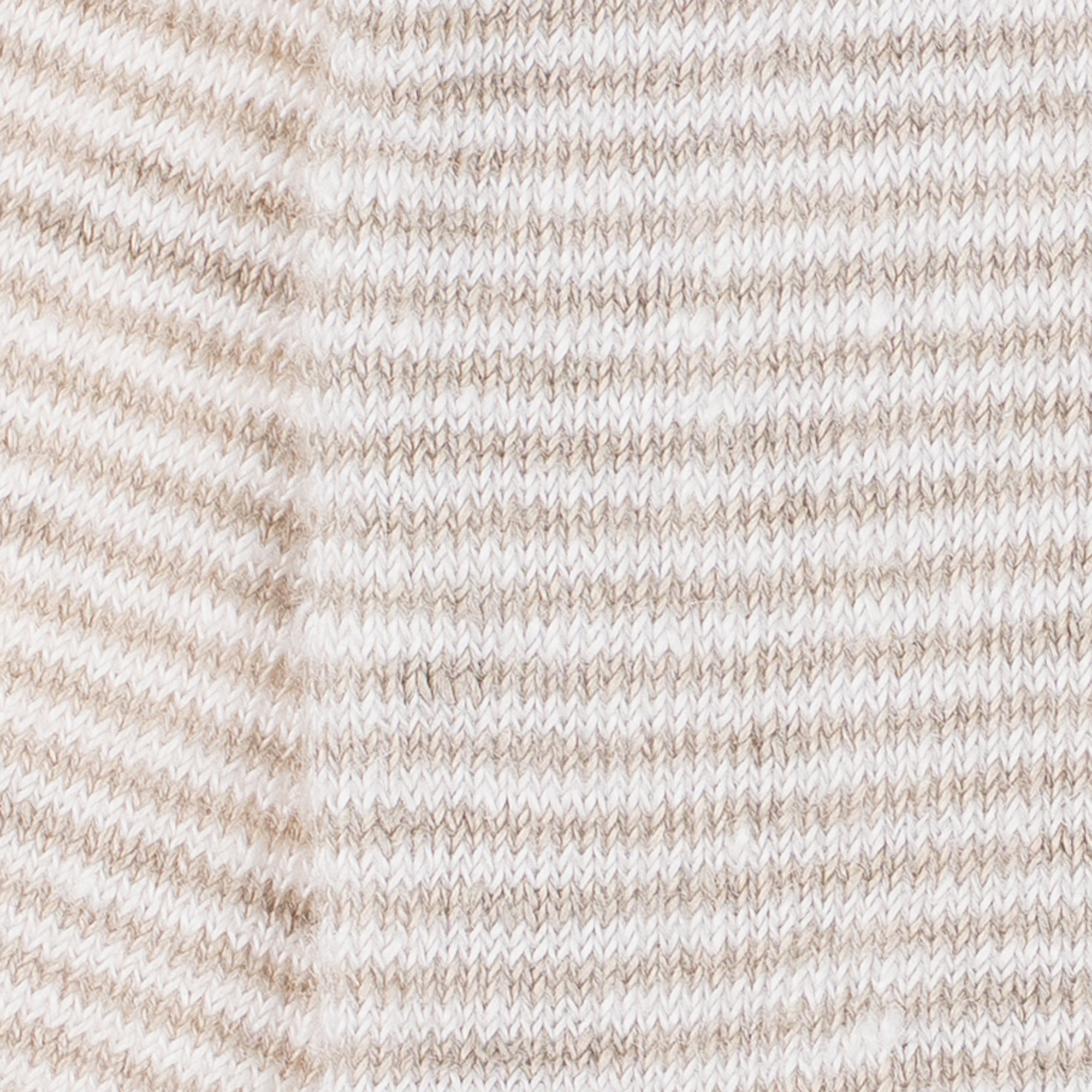 Mini-socquettes en lin Taupe - Rayures bicolores