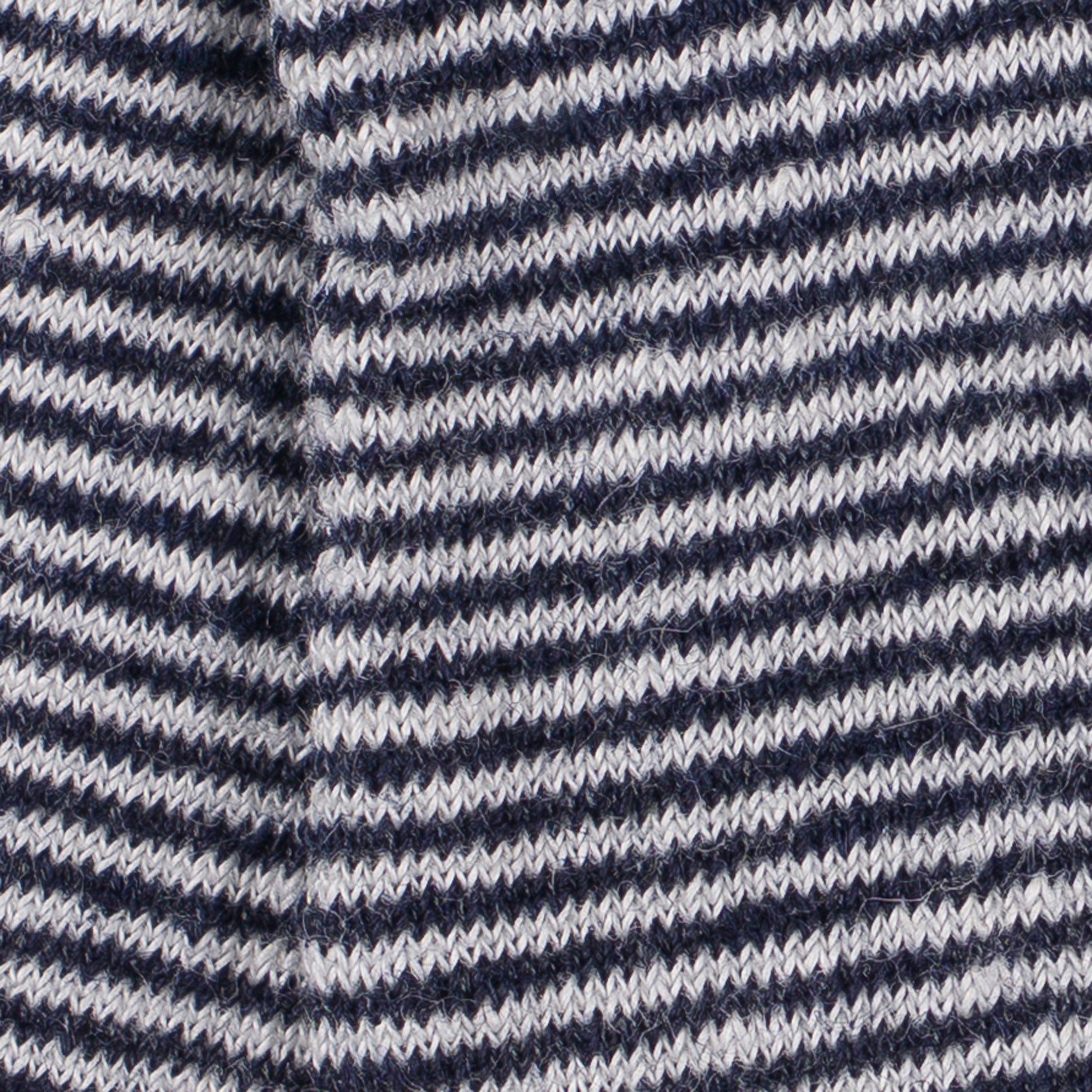 Mini-socquettes en lin Blanc & Marine - Rayures bicolores
