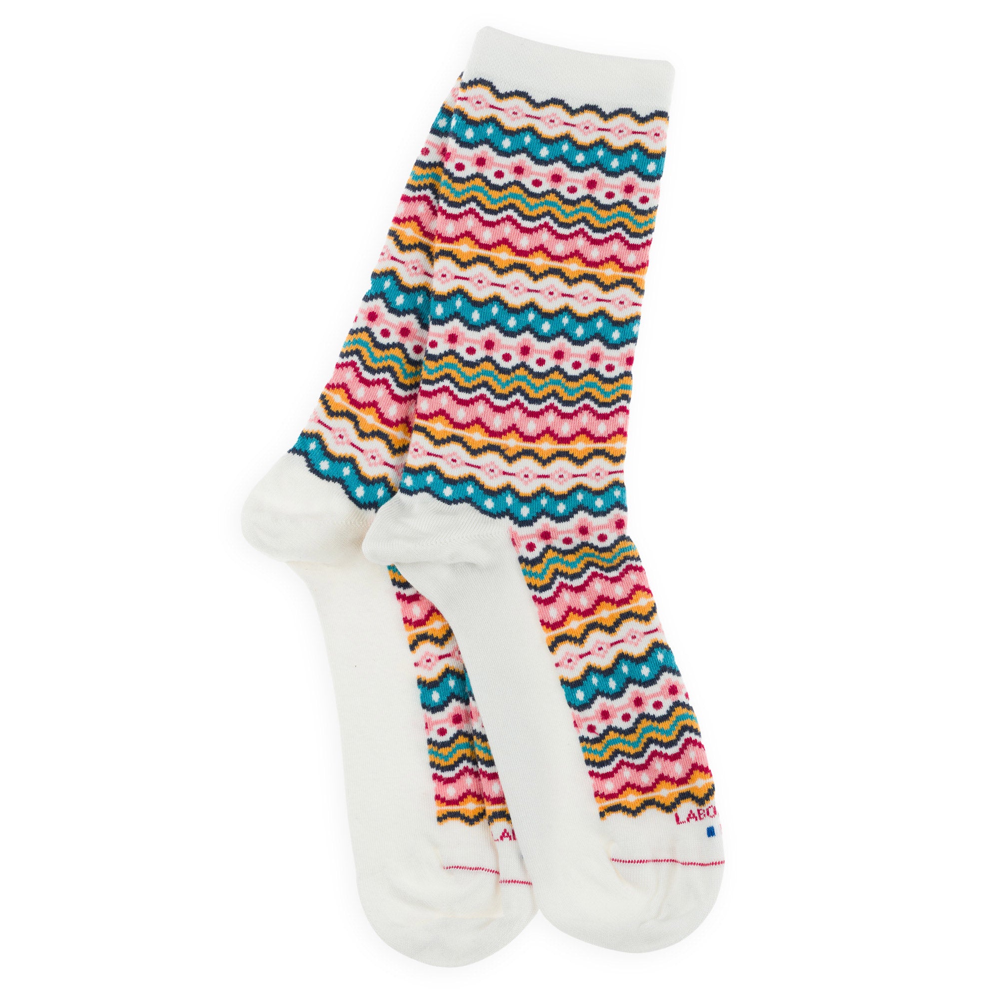 Chaussettes en viscose et soie Ecru - Style norvégien