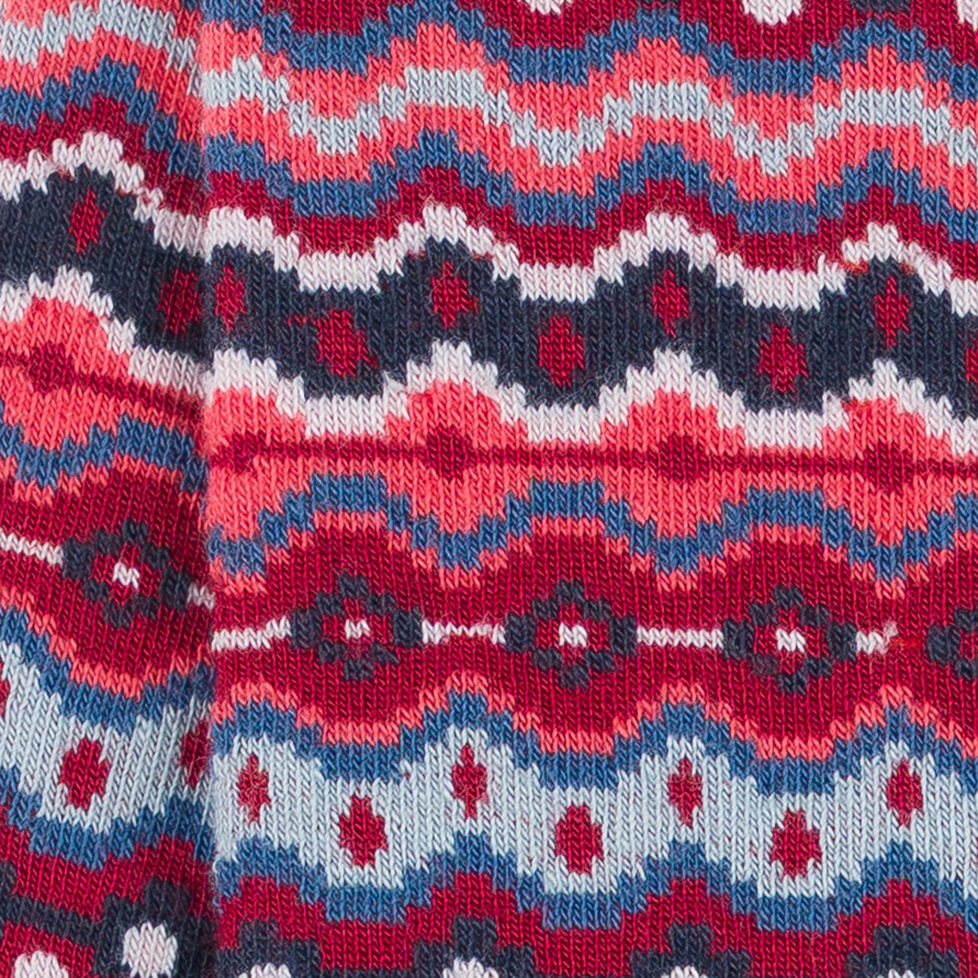 Chaussettes en viscose et soie Rouge - Style norvégien