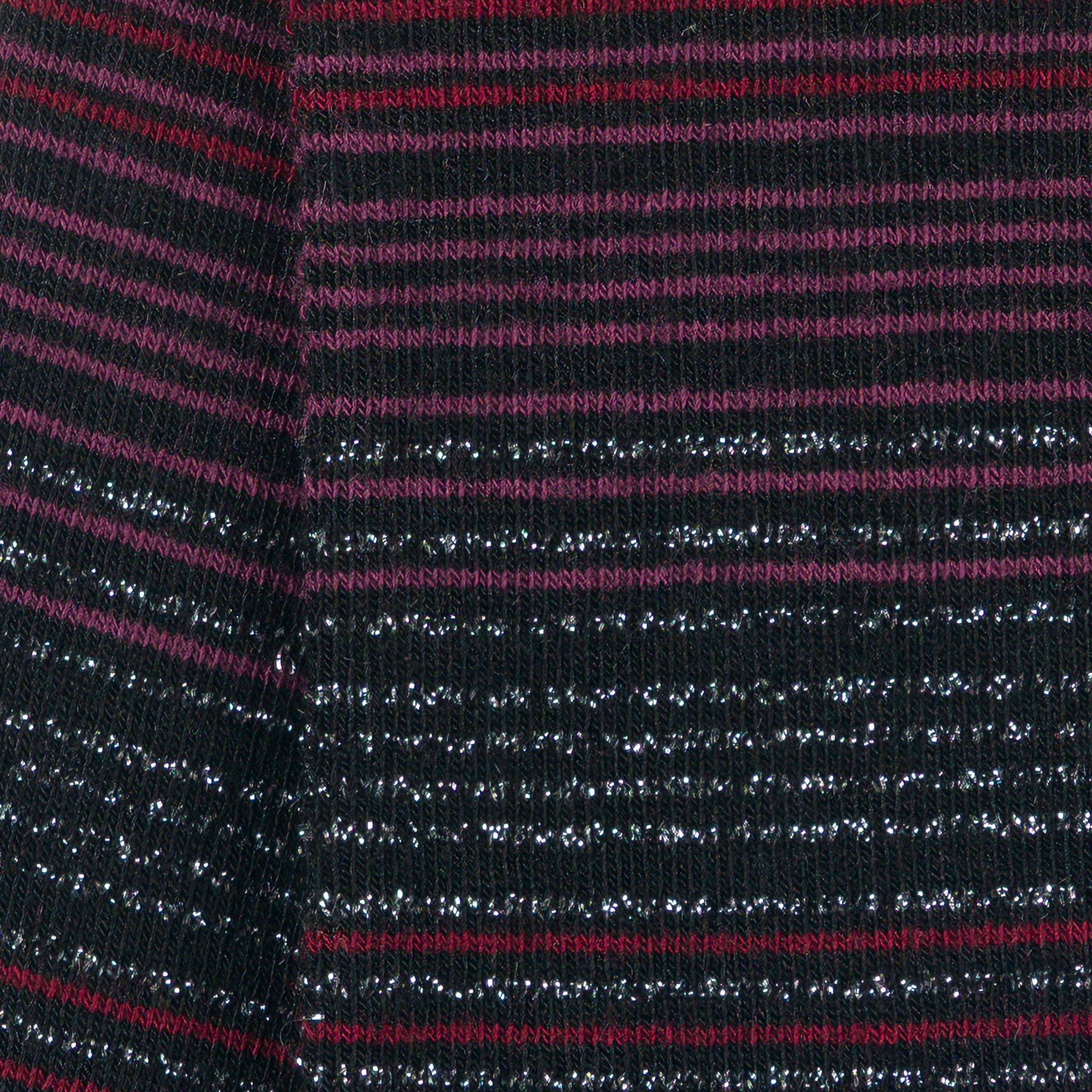 Chaussettes en viscose et soie roulottées Noir - Rayures brillantes