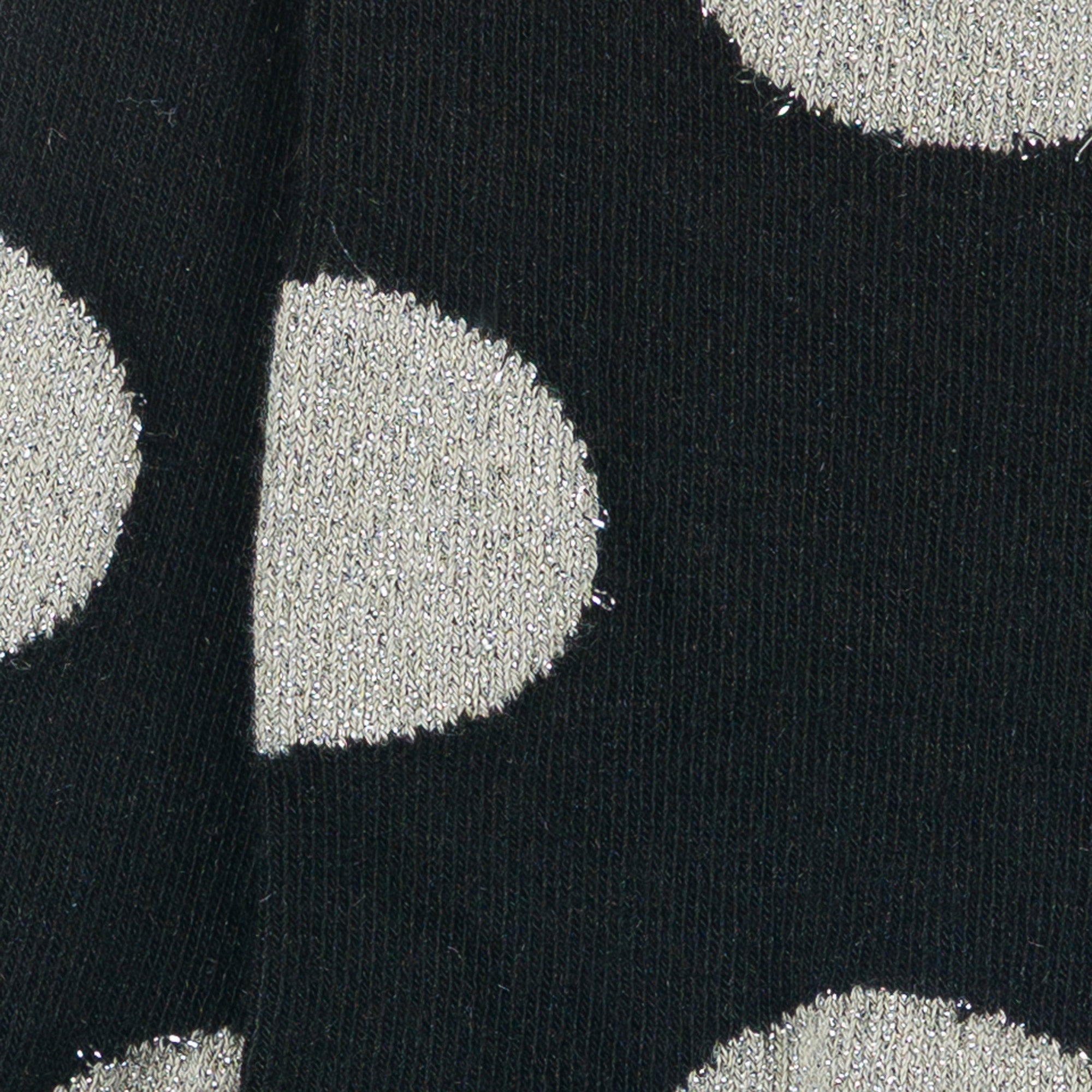 Chaussettes en viscose et soie Noir - Motifs pois brillants