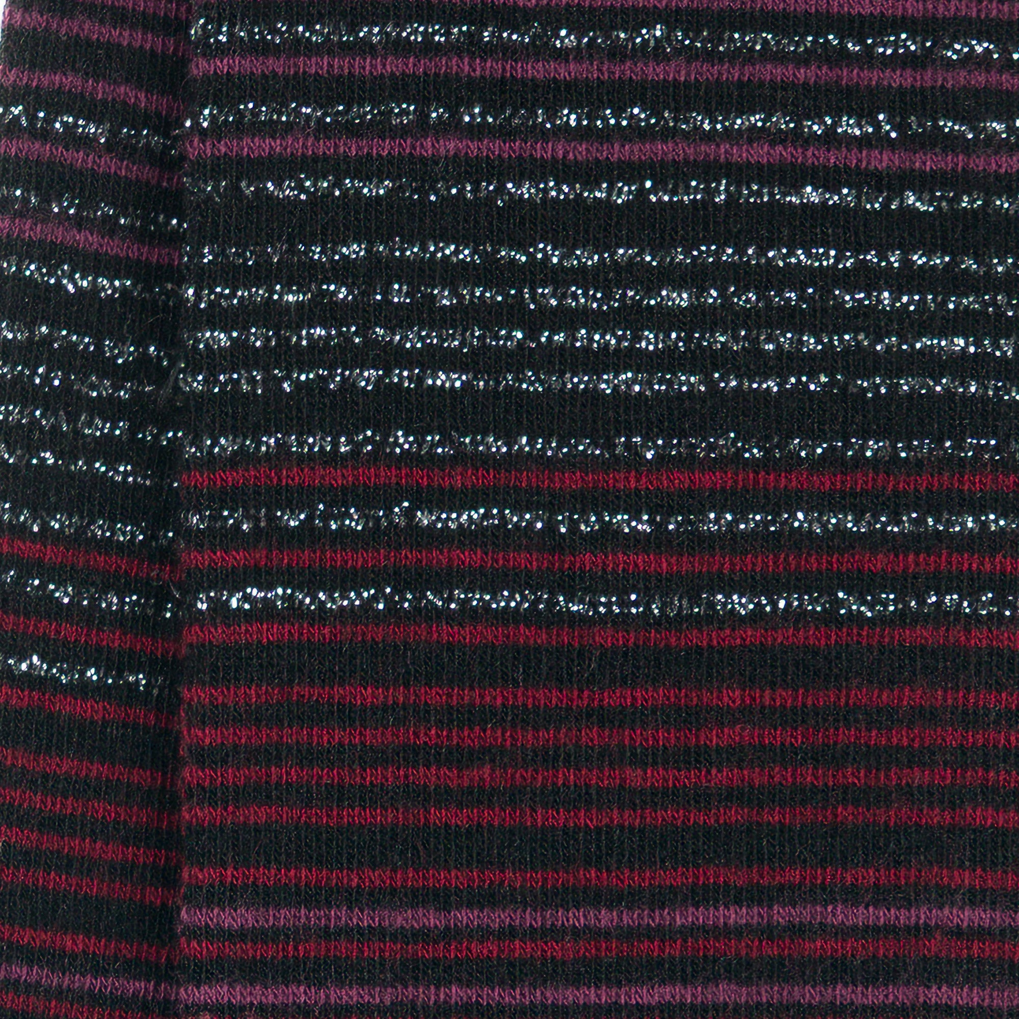 Chaussettes hautes en viscose et soie Noir - Rayures brillantes