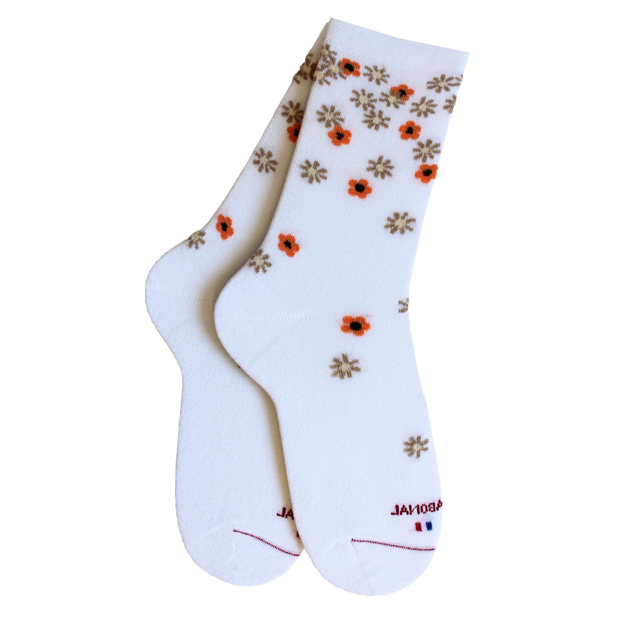 Socquettes en bambou Blanc - Semis fleurs