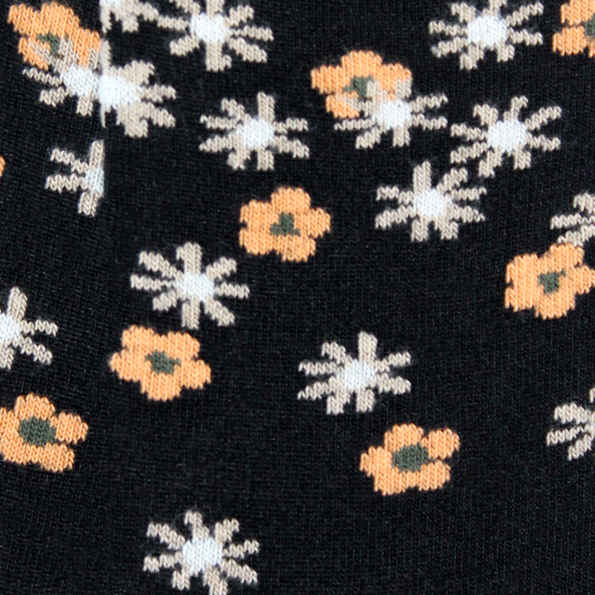 Socquettes en bambou Noir - Semis fleurs