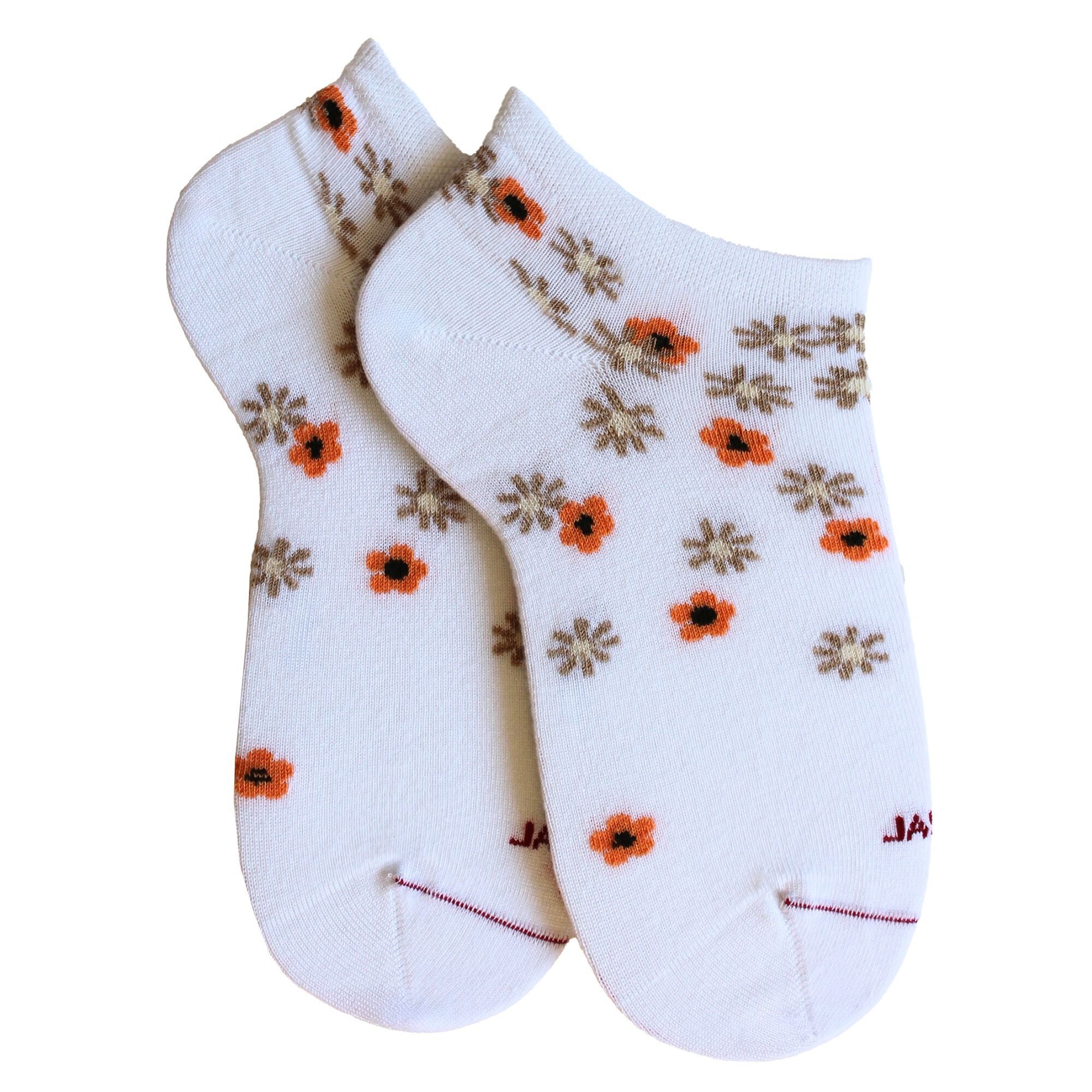 Mini-socquettes en bambou Blanc - Fleurs