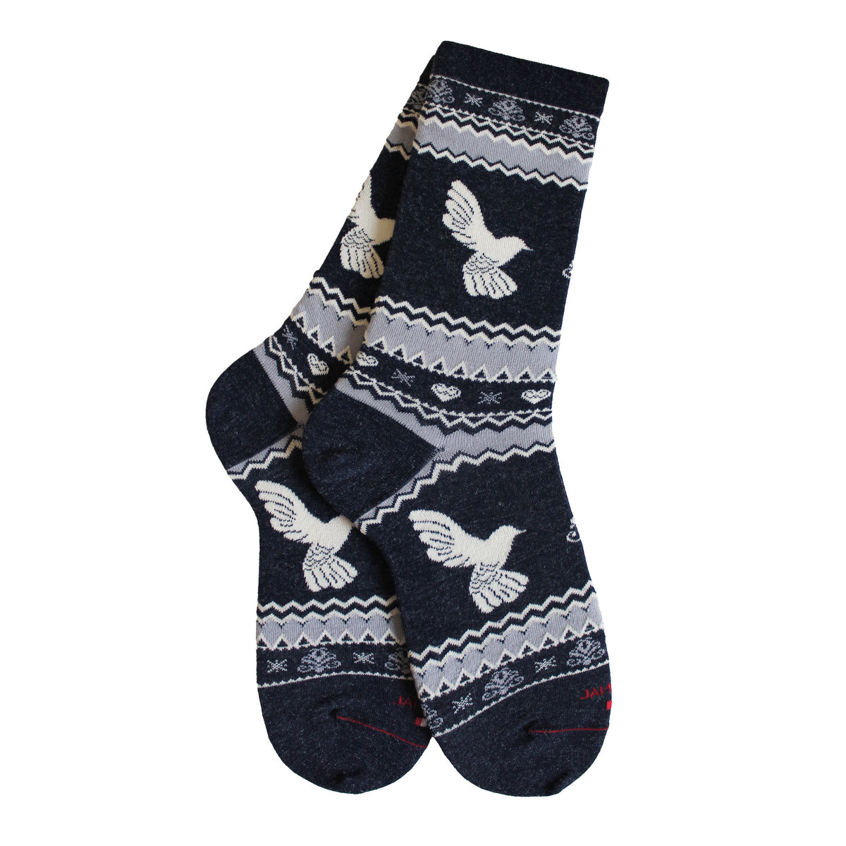 Chaussettes bleu motif oiseau