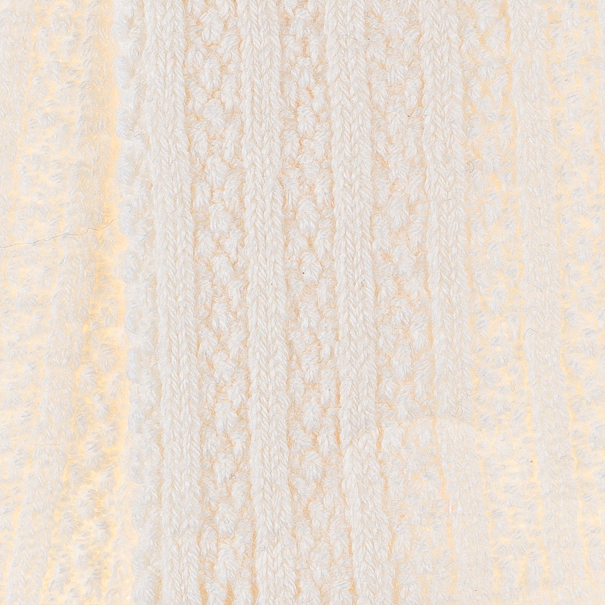 Chaussettes hautes en laine mérinos Ecru - Effet de maille