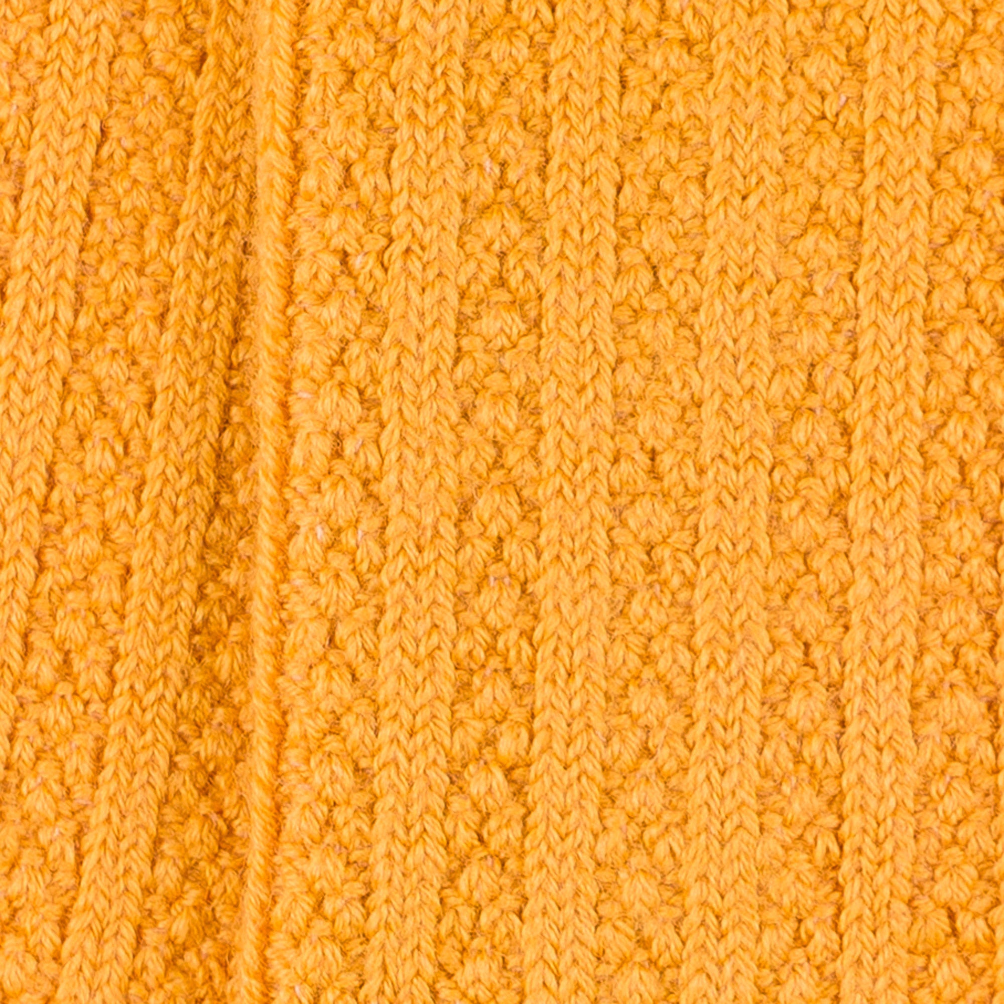 Chaussettes hautes en laine mérinos Jaune - Effet de maille