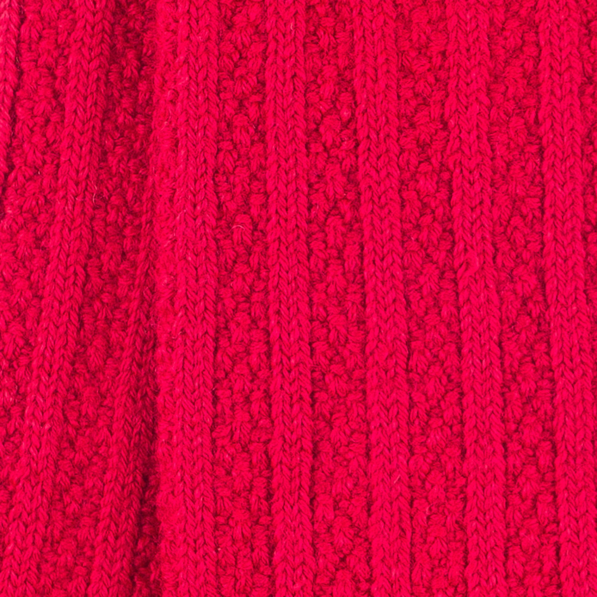 Chaussettes hautes en laine mérinos Rouge - Effet de maille