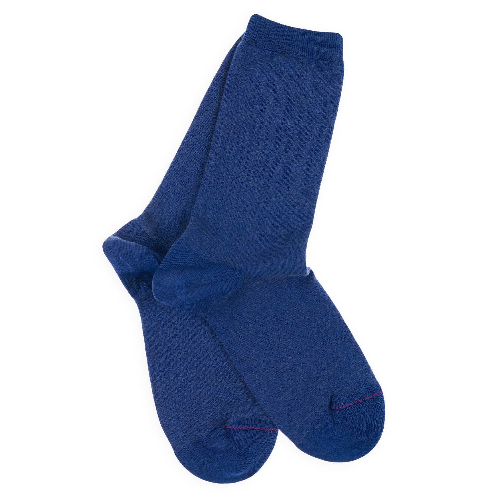 Chaussettes Unies jersey laine mérinos et intérieur coton Bleu pervenche