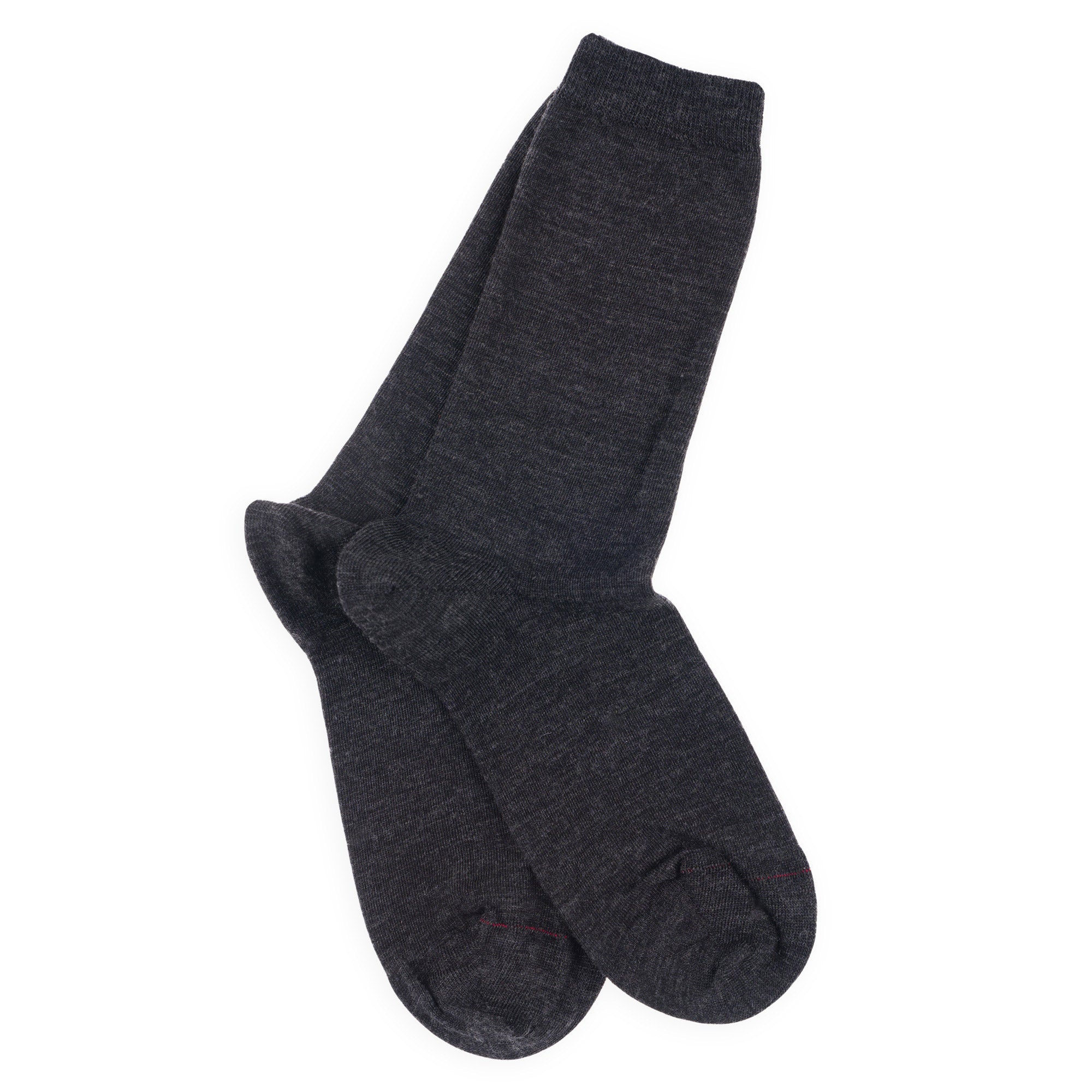Chaussettes Unies jersey laine mérinos et intérieur coton Anthracite