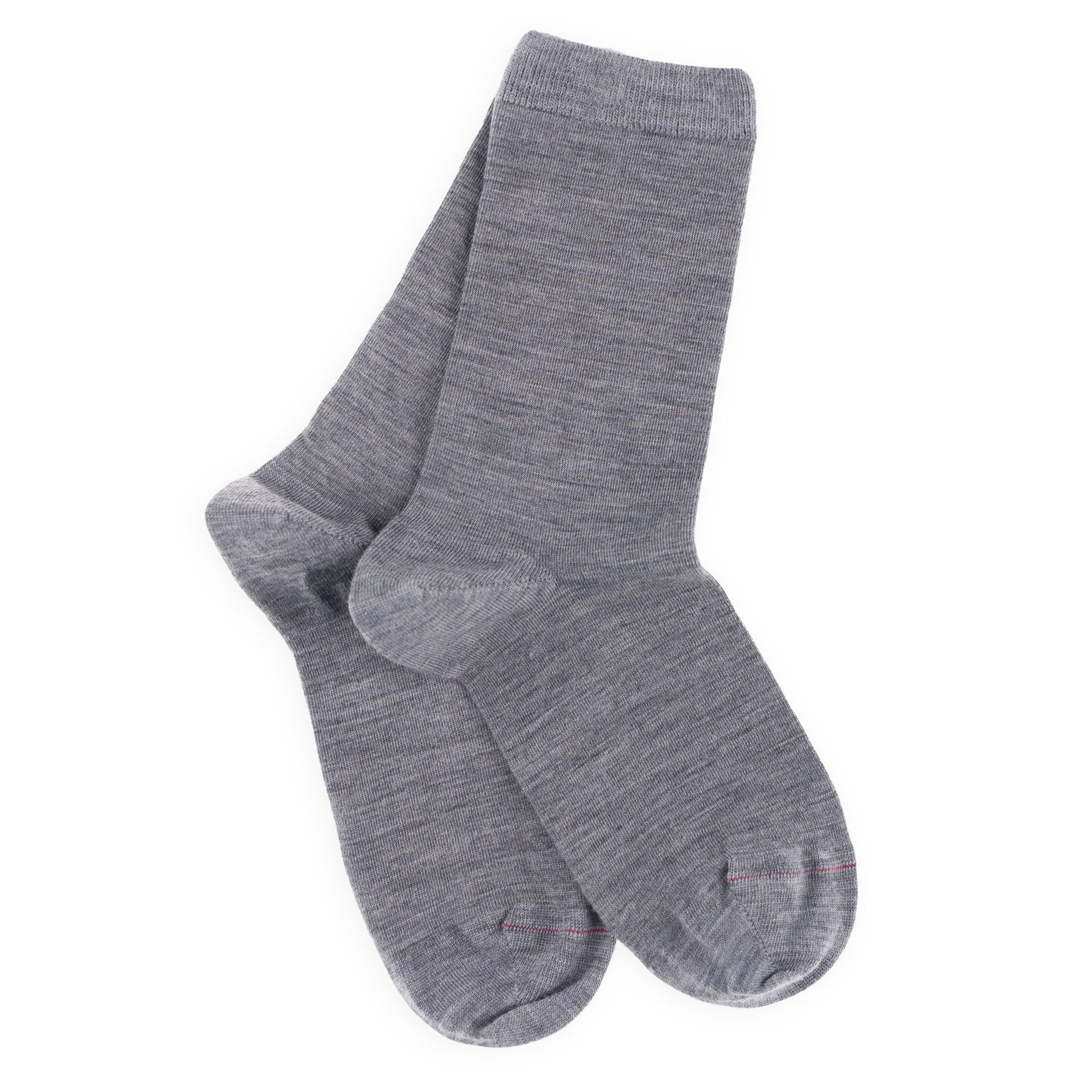 Chaussettes Unies jersey laine mérinos et intérieur coton Gris fer