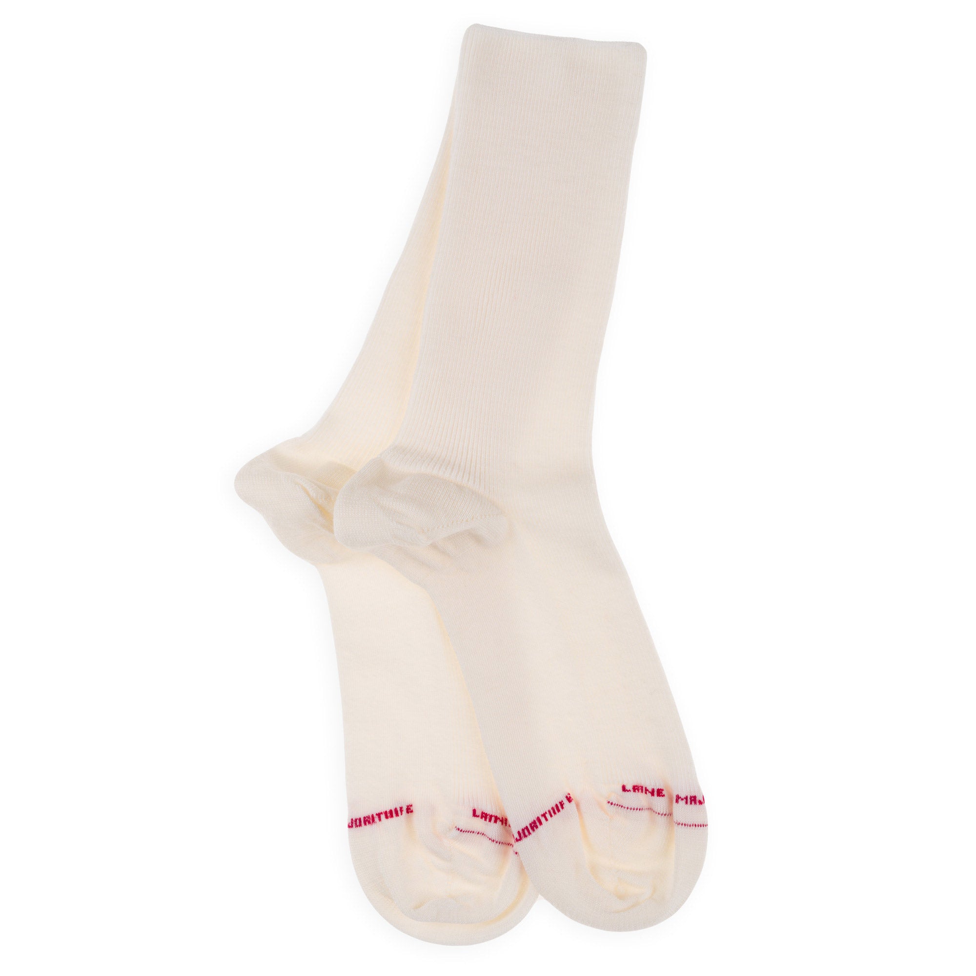 Chaussettes Non Comprimantes en laine mérinos Blanc - Unies