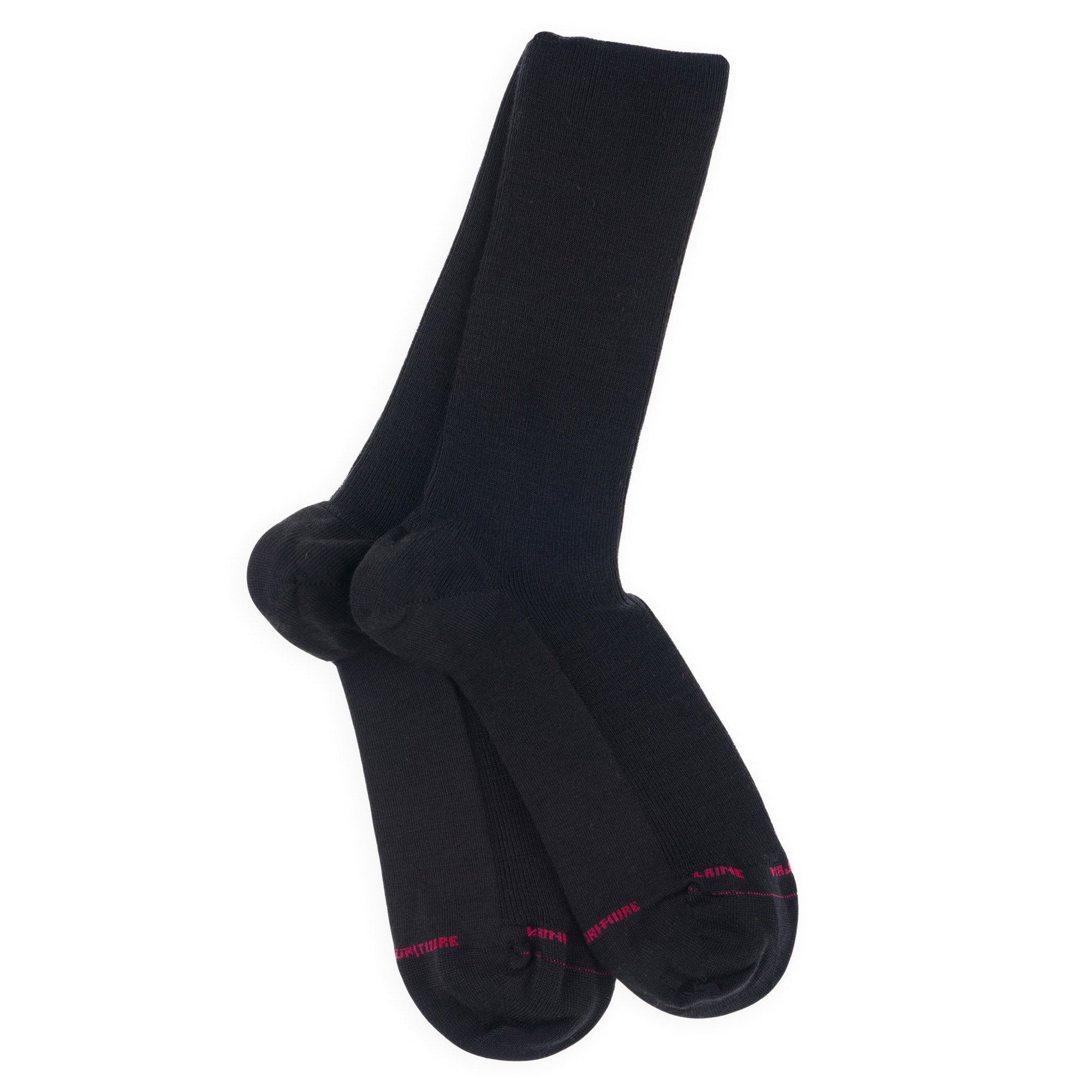 Chaussettes Non Comprimantes en laine mérinos Noir - Unies