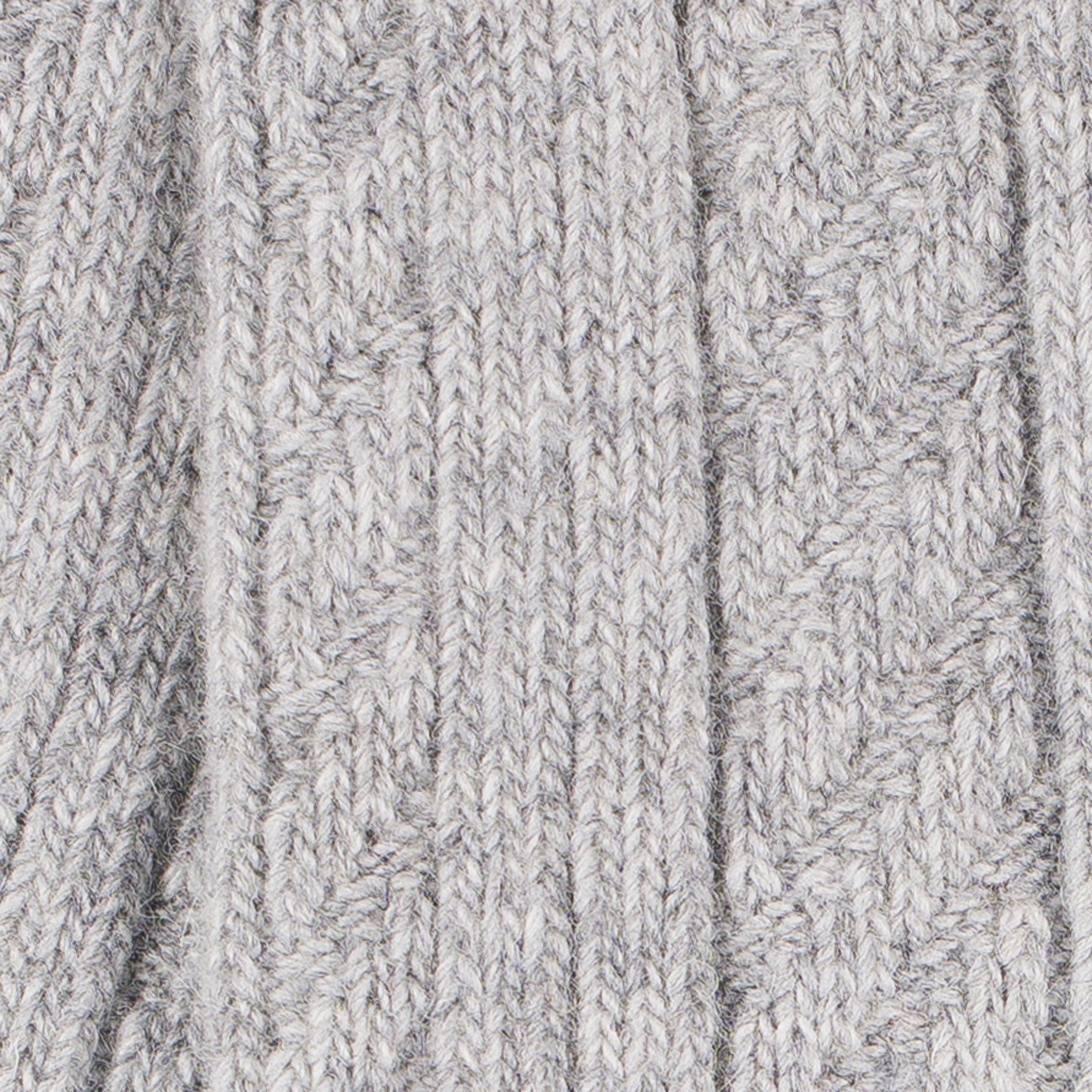 Chaussettes en laine et cachemire Gris - Torsade épaisse