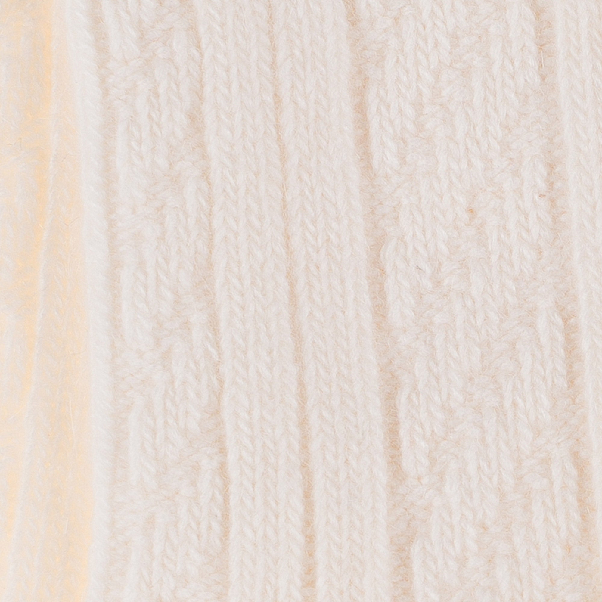 Chaussettes en laine et cachemire Blanc - Torsade épaisse