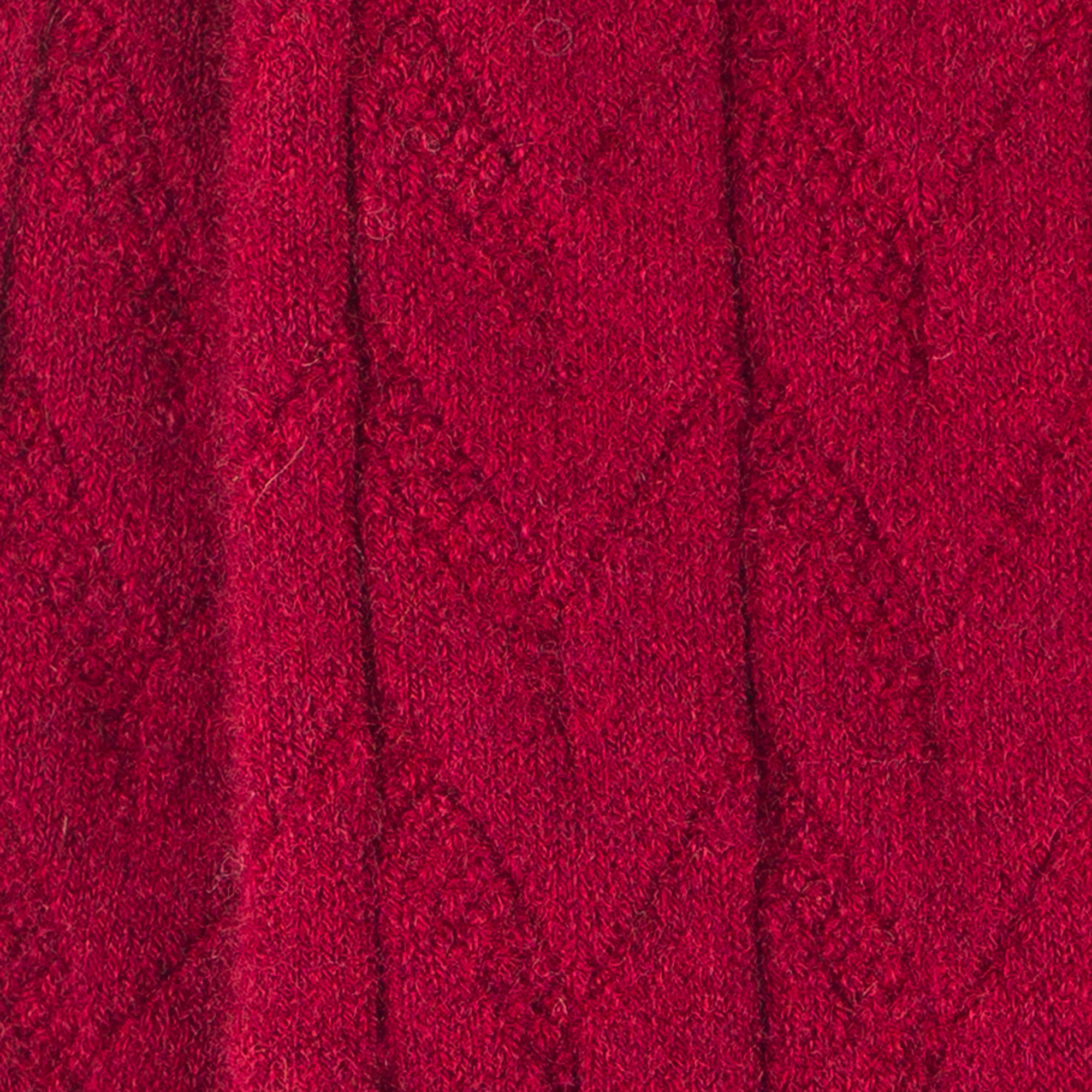 Chaussettes en laine mérinos et cachemire Bordeaux - Effet de maille