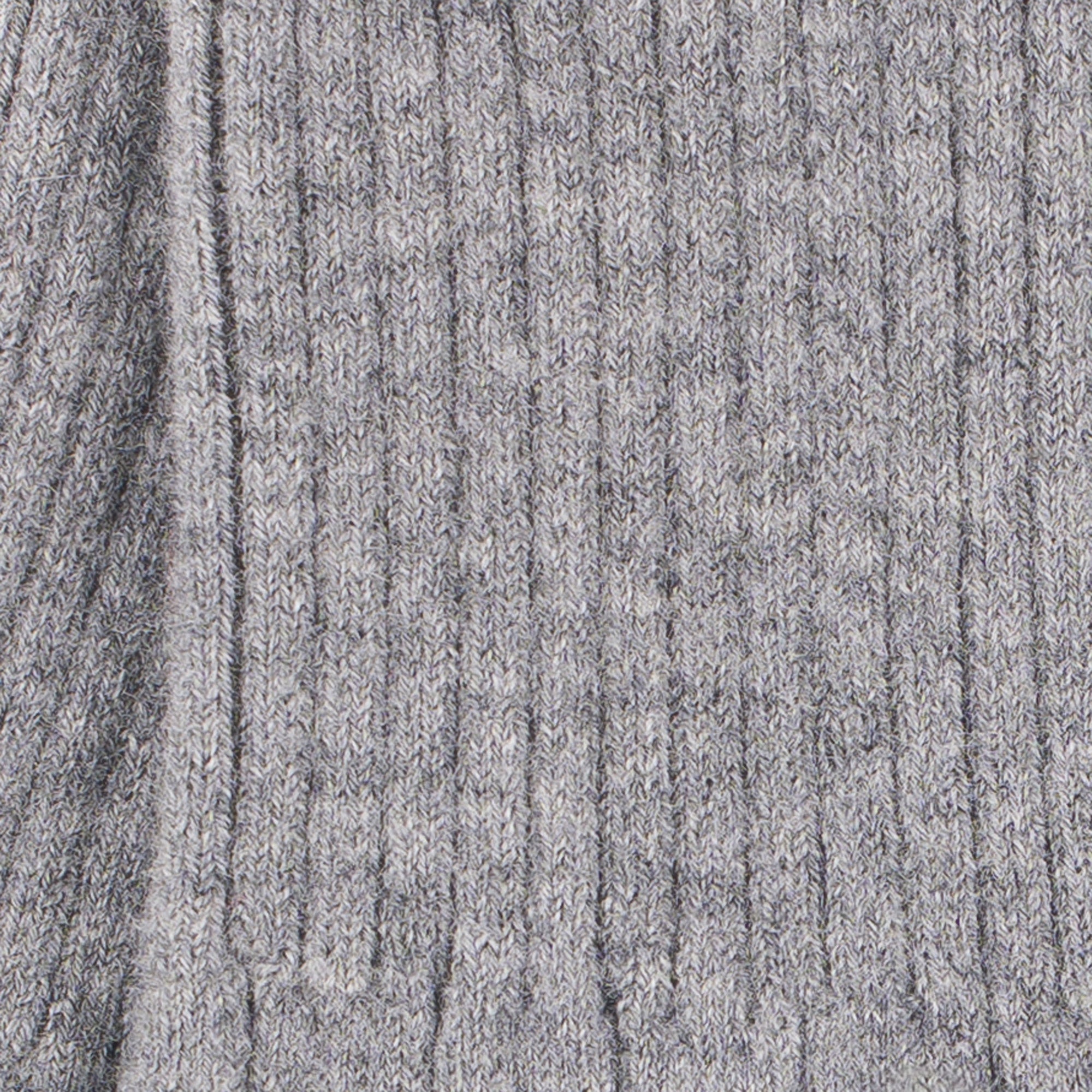 Chaussettes en laine mérinos et cachemire Gris - Revers et côtes