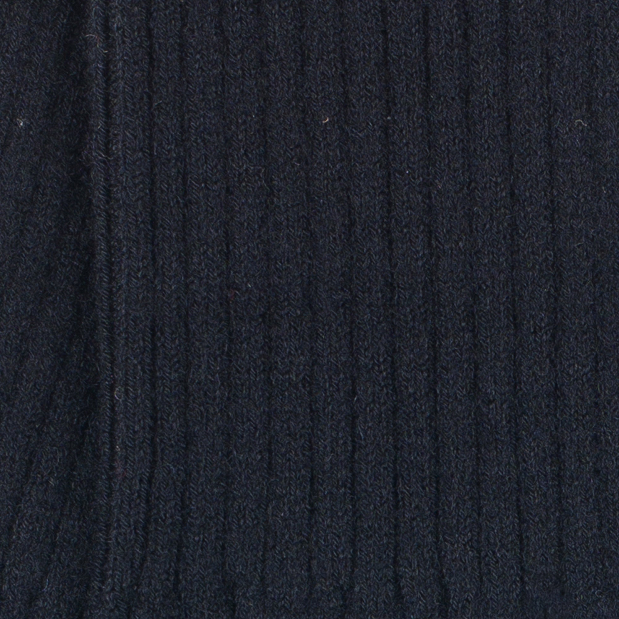 Chaussettes en laine mérinos et cachemire Noir - Revers et côtes