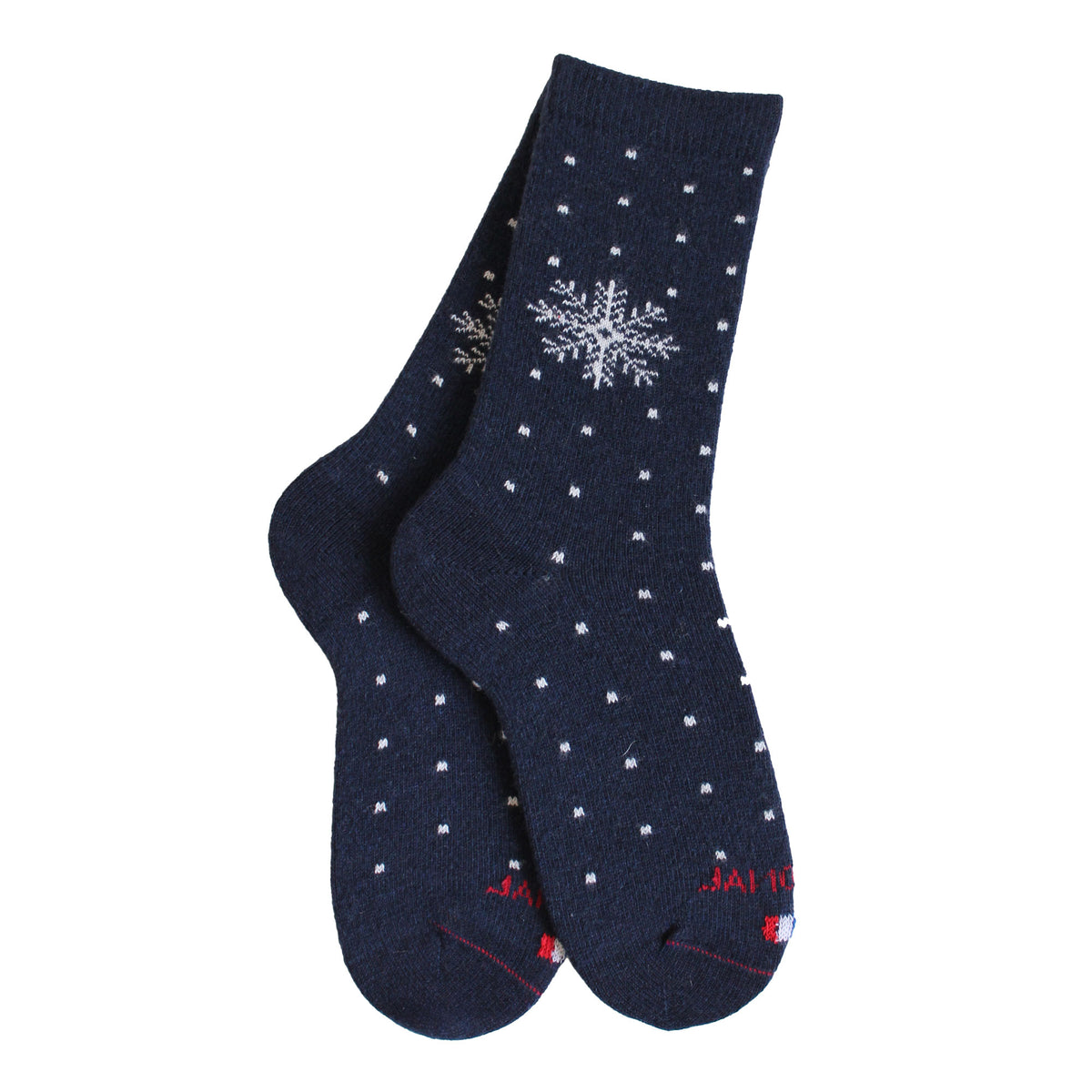 Chaussettes laine et cachemire bleu flocon