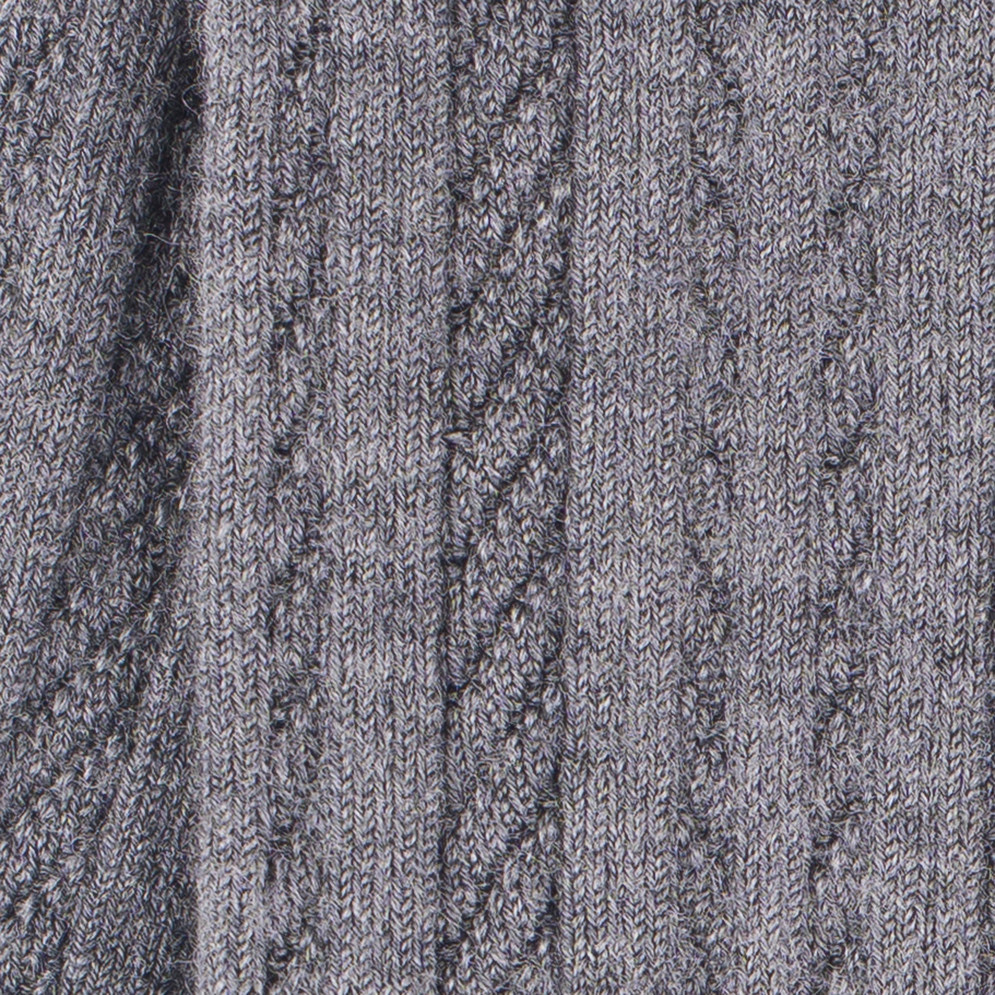 Chaussettes en laine mérinos et soie Gris - Effet de maille