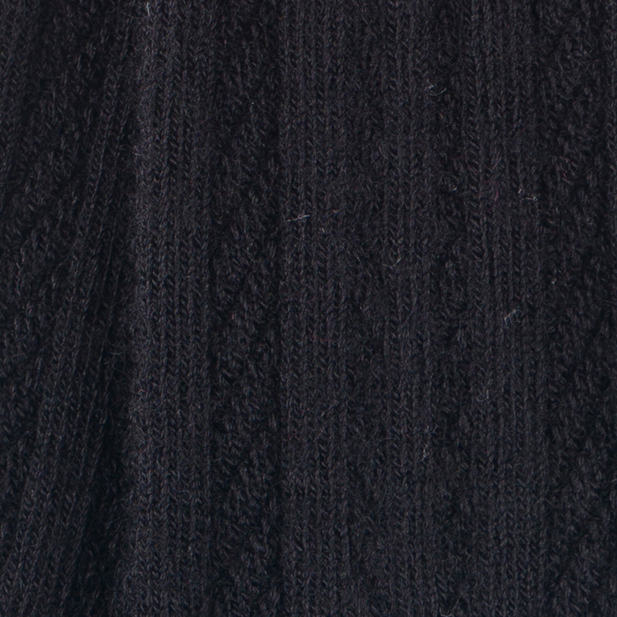Chaussettes en laine mérinos et soie Noir - Effet de maille