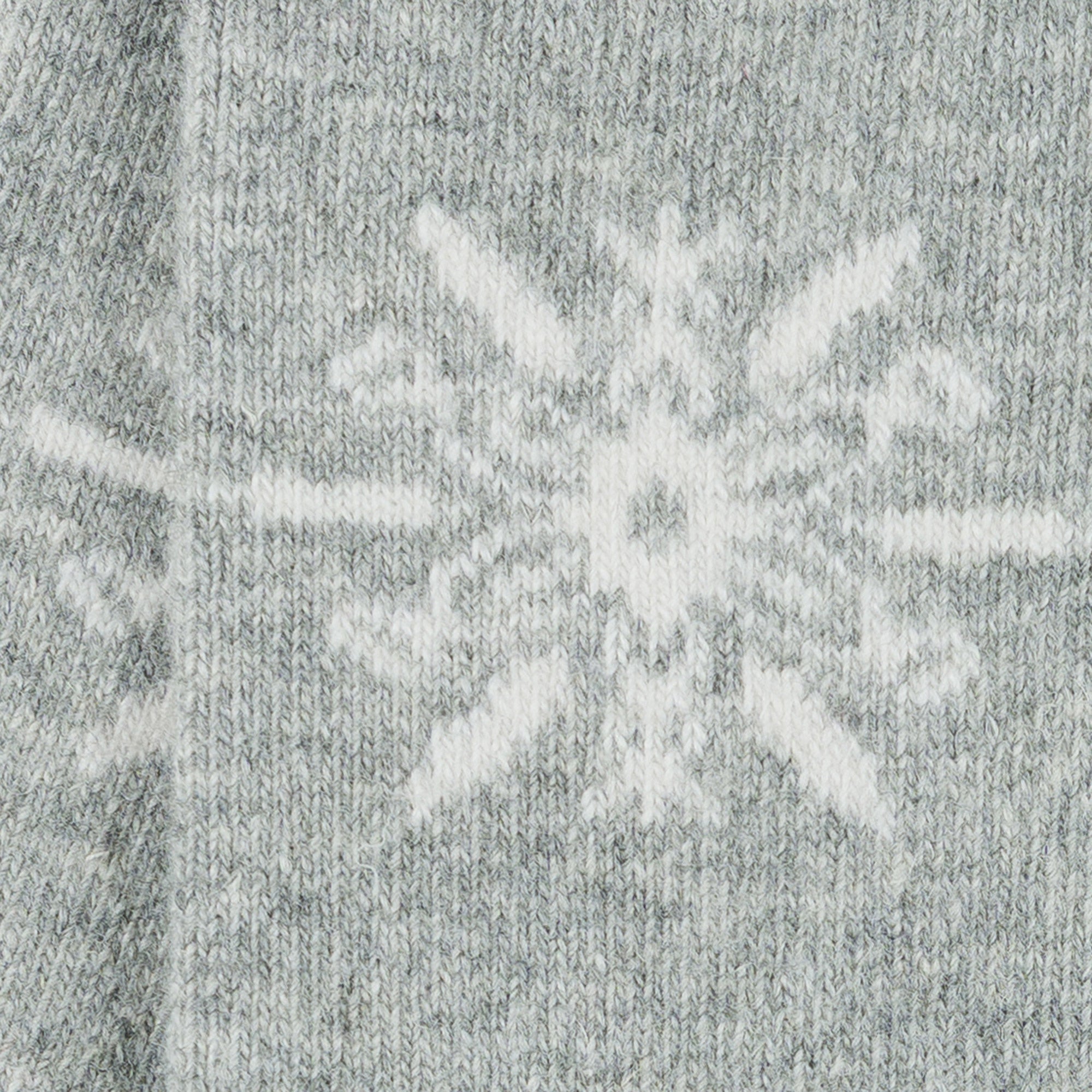 Chaussettes en laine et cachemire Gris - Motif flocon placé