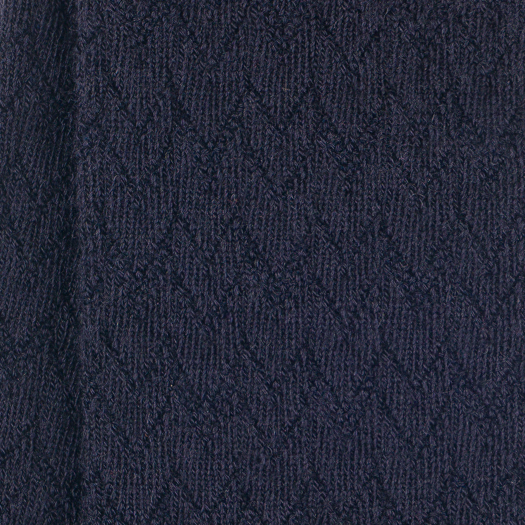 Chaussettes hautes en laine mérinos et soie Marine - Effet de maille