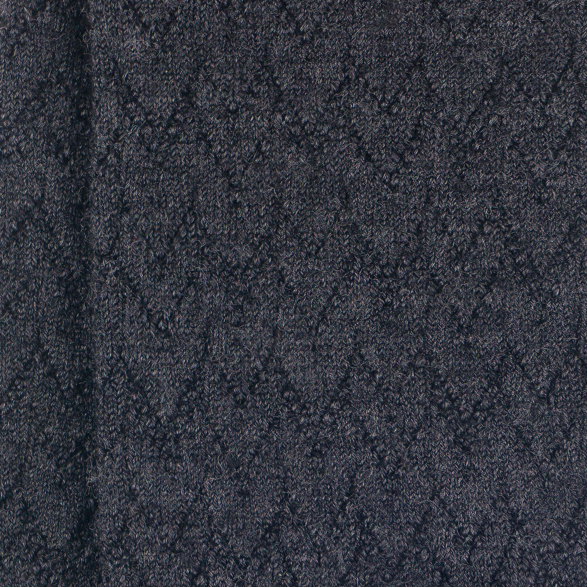 Chaussettes hautes en laine mérinos et soie Anthracite - Effet de maille